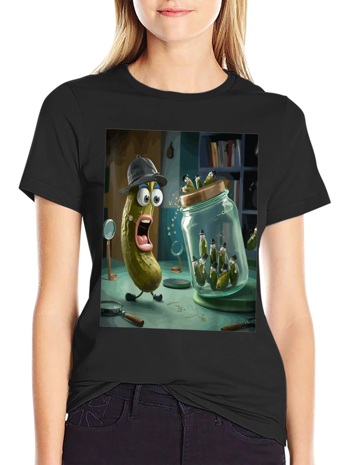Pickle Detective Graphic T-Shirt