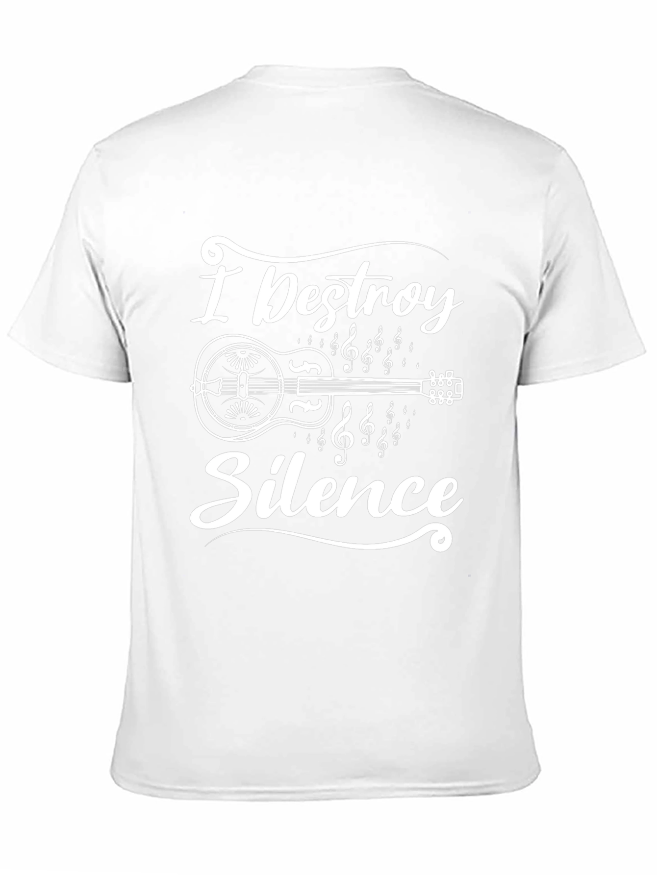 I Destroy Silence Dobro Guitar Music T-Shirt