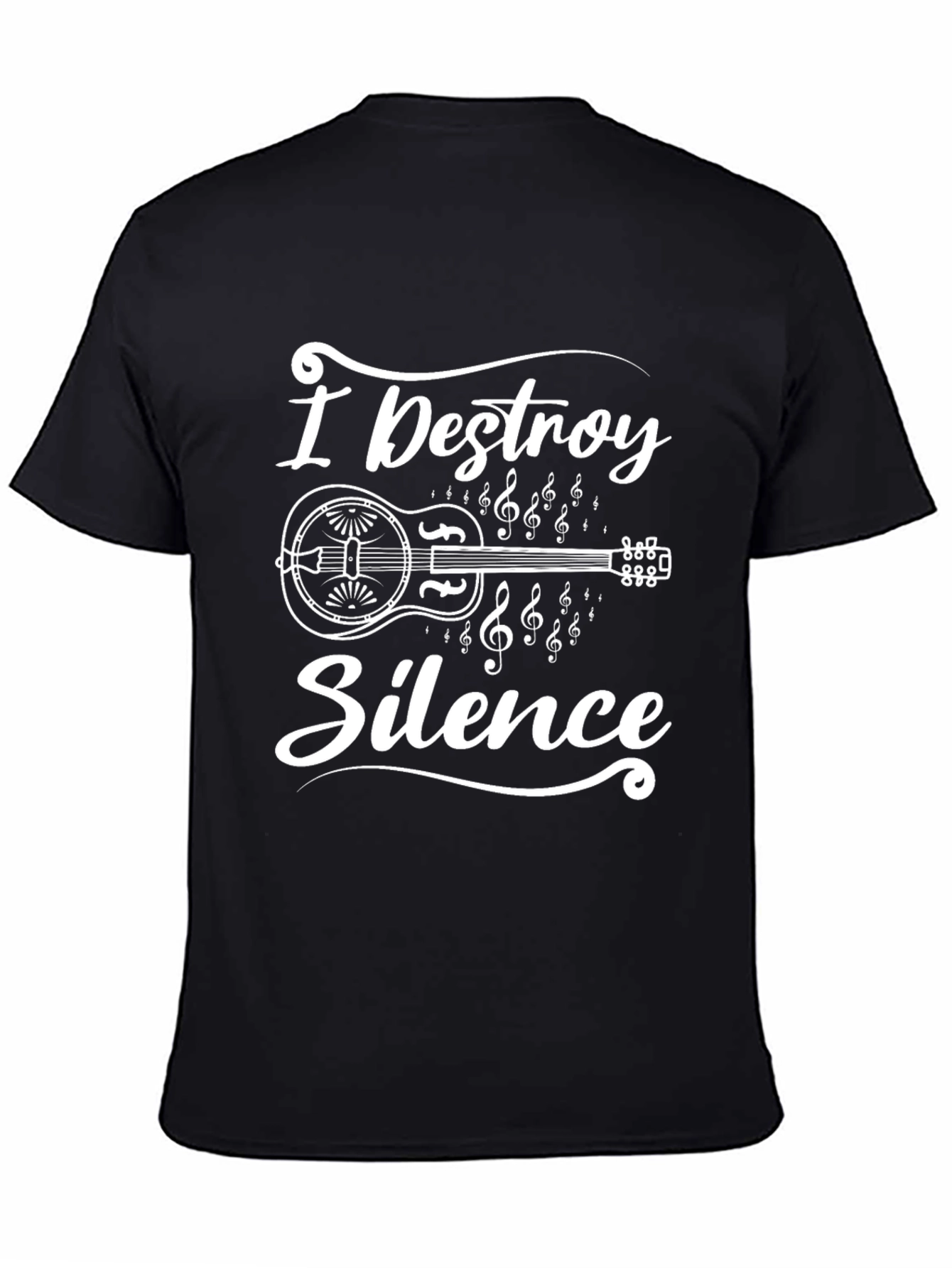I Destroy Silence Dobro Guitar Music T-Shirt