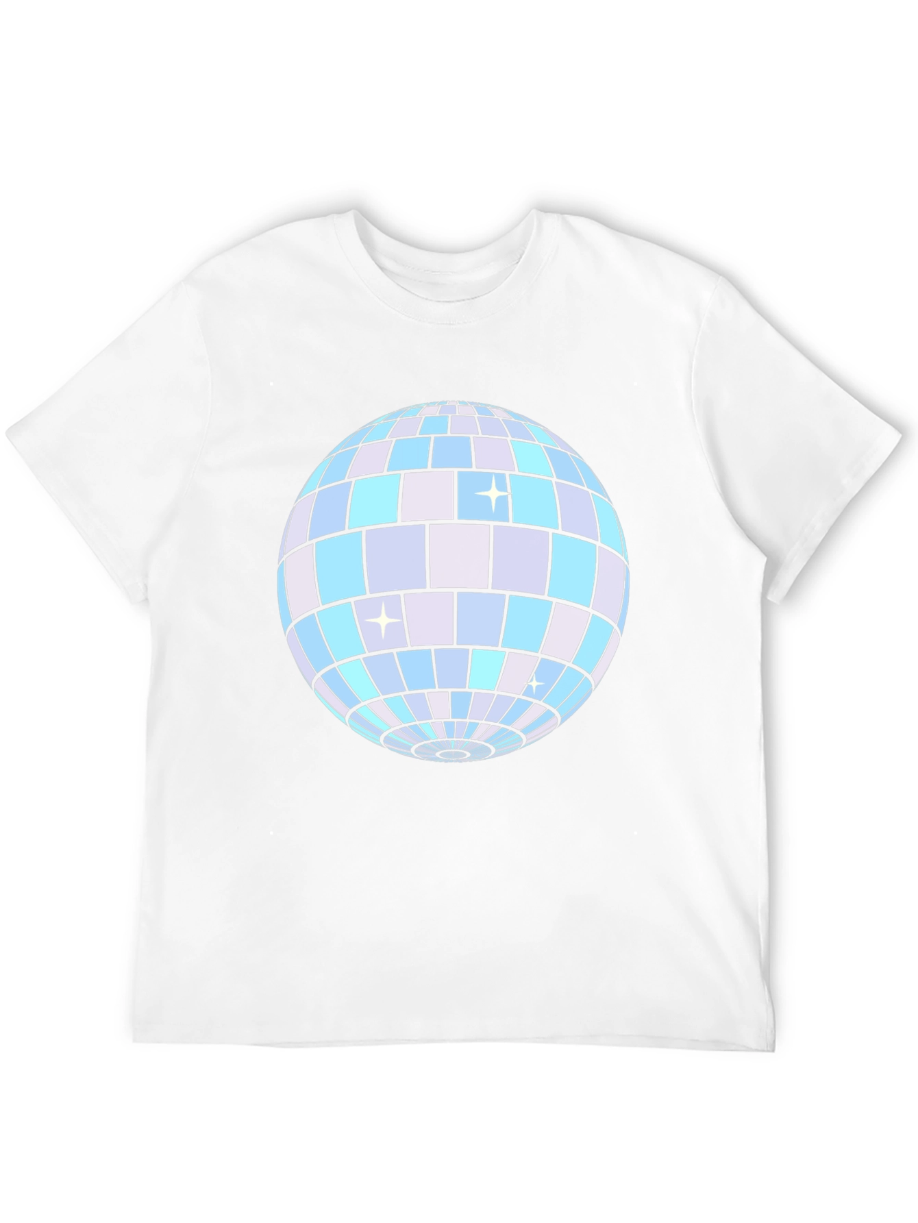 Disco Ball Graphic Tee - Black Cotton T-Shirt