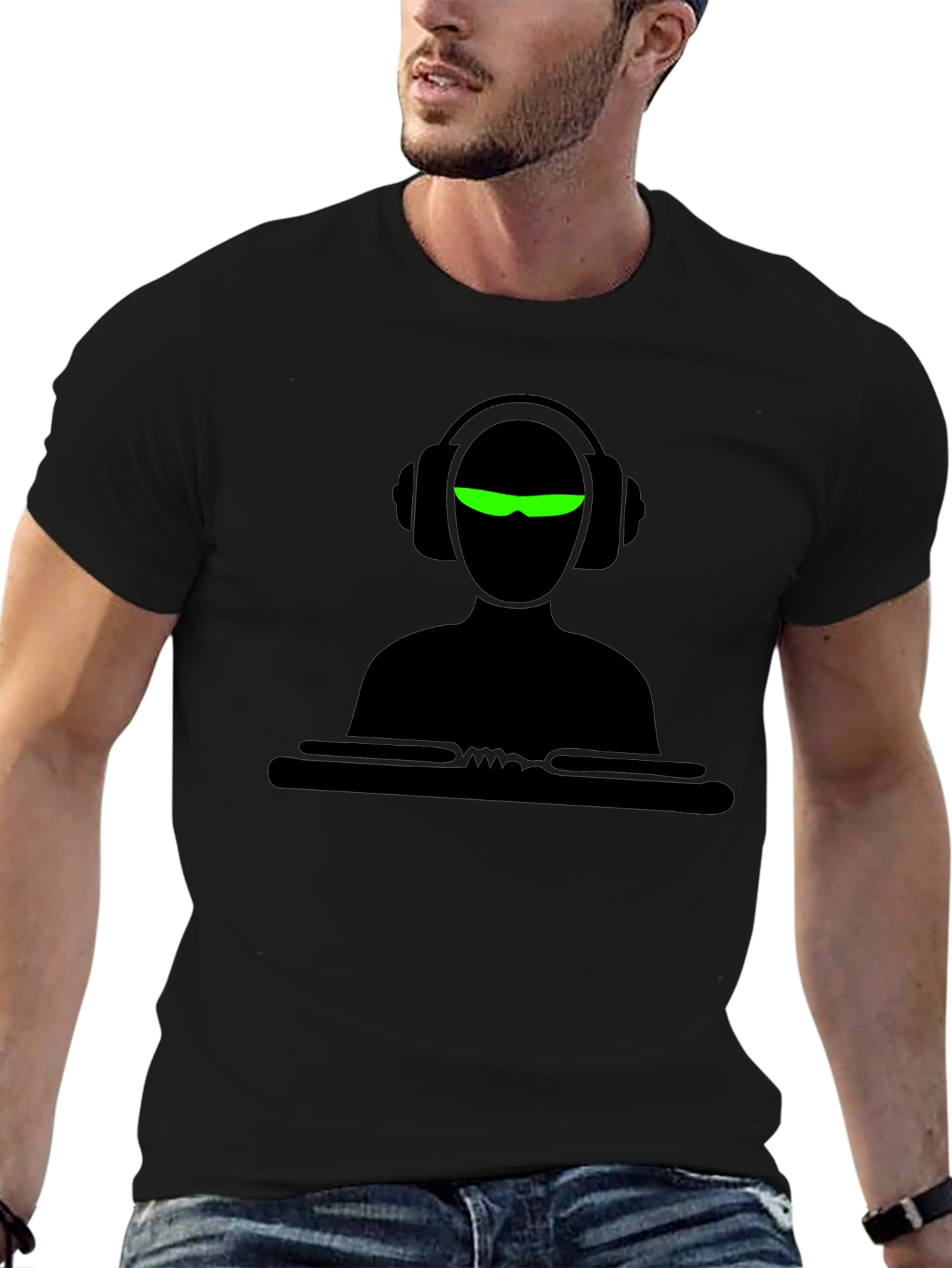DJ Graphic Black T-Shirt - Music Lover Tee