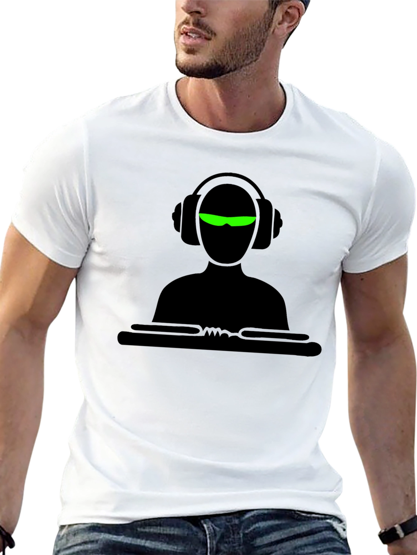 DJ Graphic Black T-Shirt - Music Lover Tee