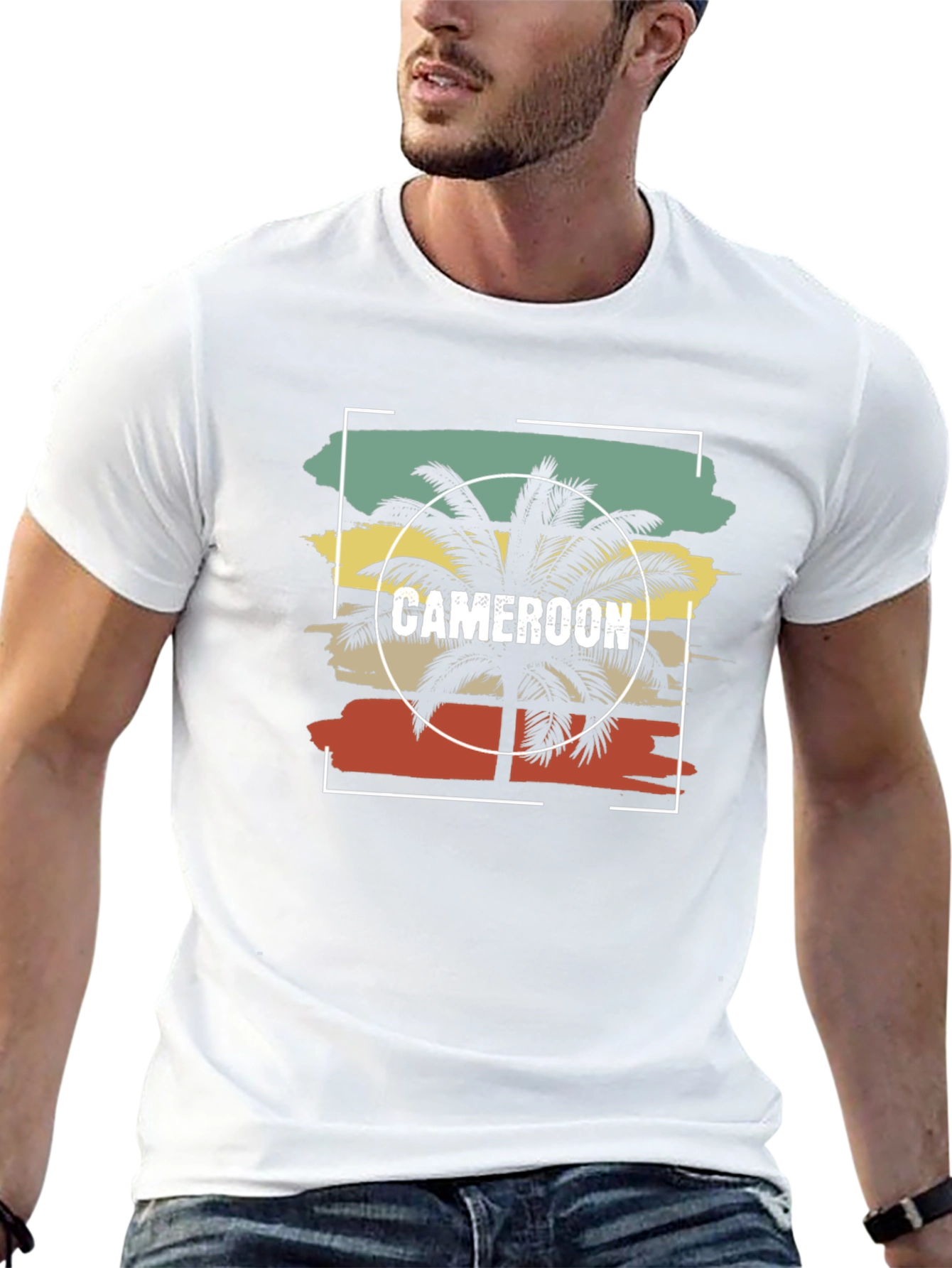 Cameroon Palm Tree Retro T-Shirt