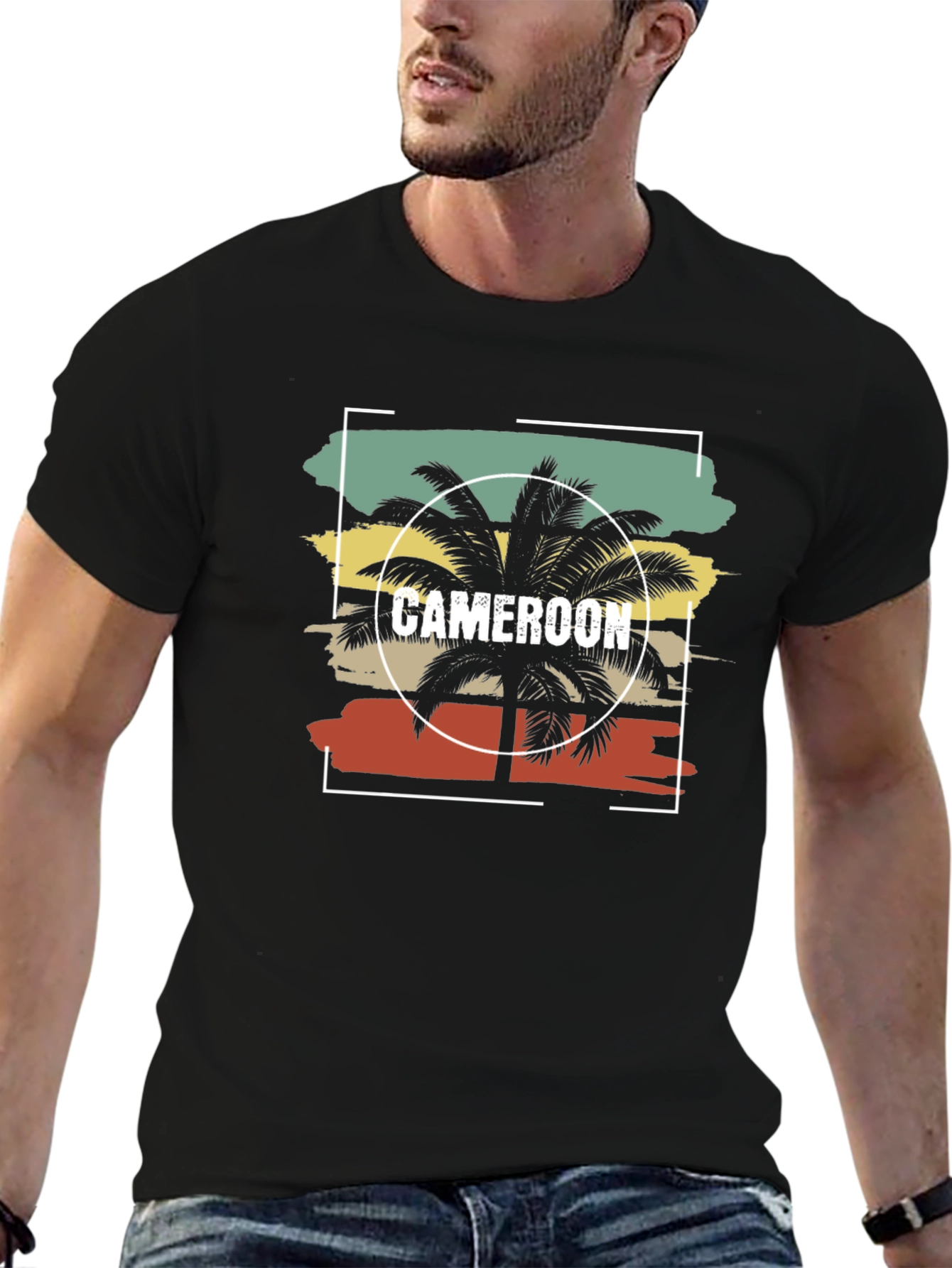 Cameroon Palm Tree Retro T-Shirt