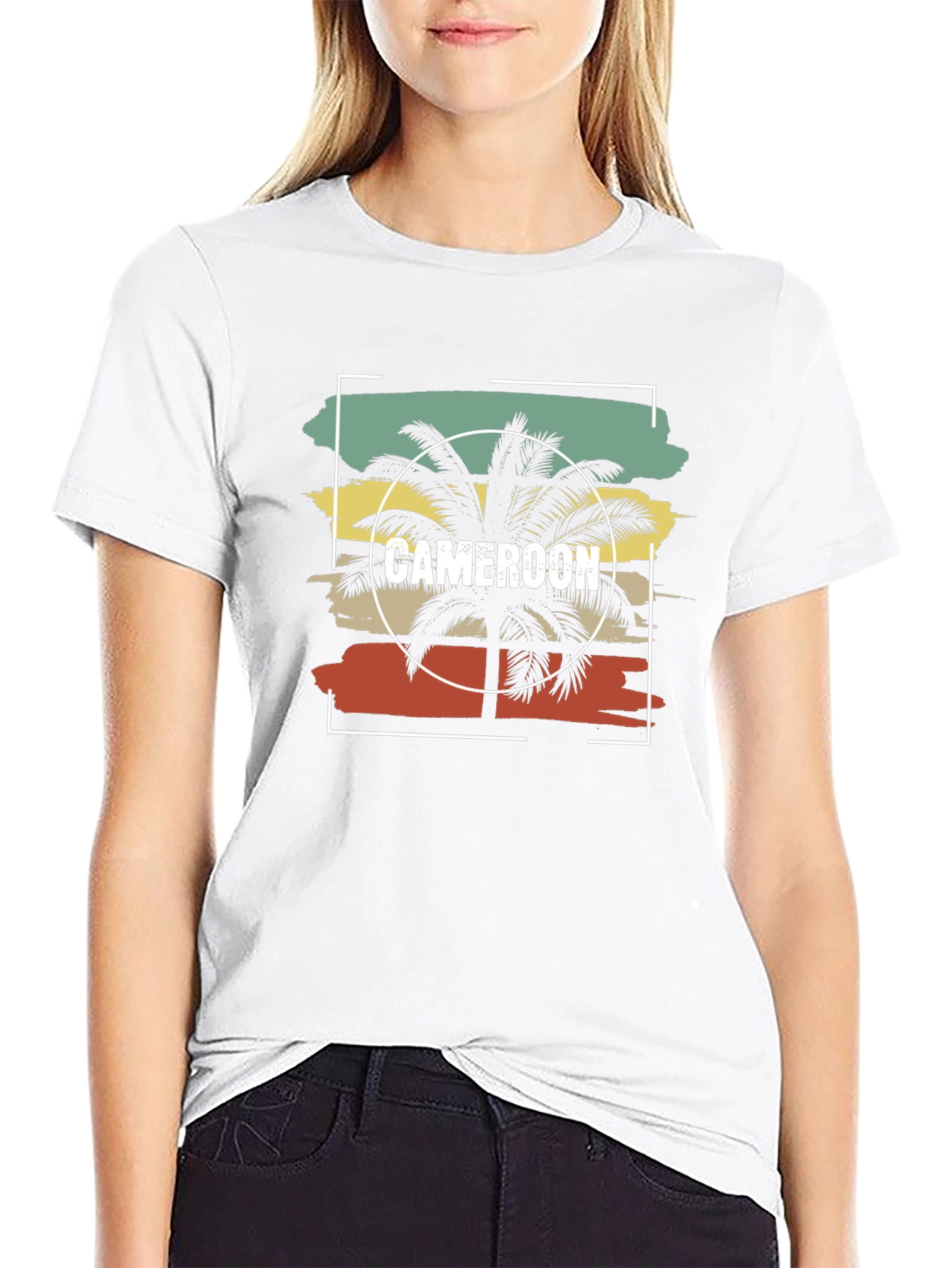 Cameroon Palm Tree Retro T-Shirt