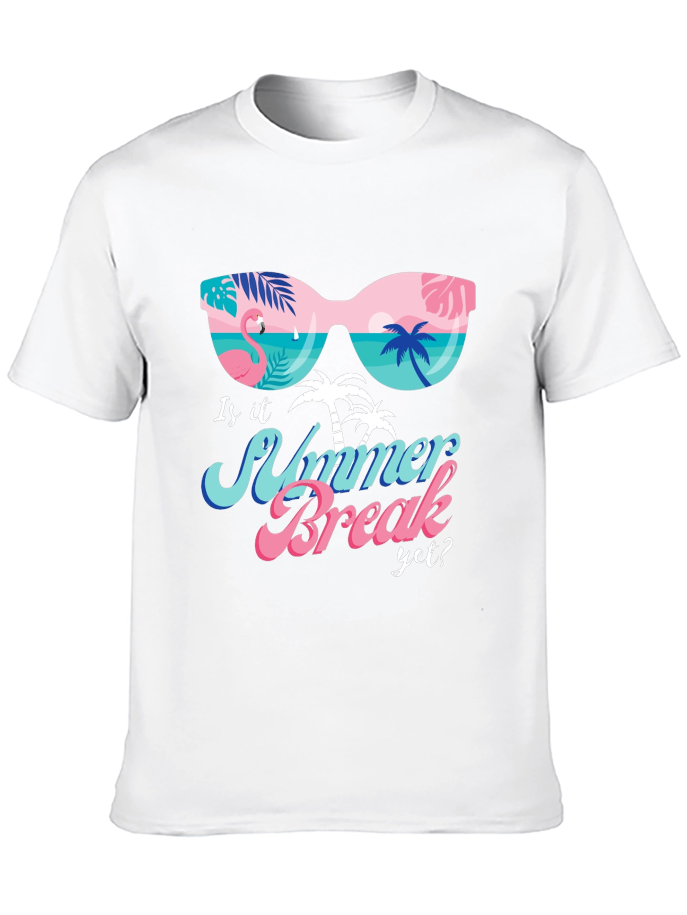 Summer Break Graphic T-Shirt - Tropical Design