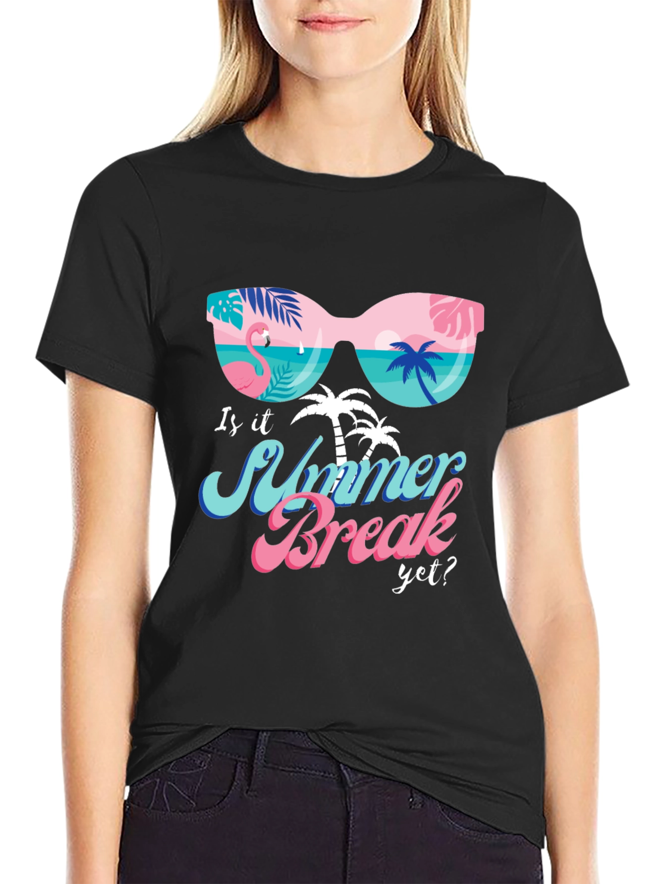 Summer Break Graphic T-Shirt - Tropical Design