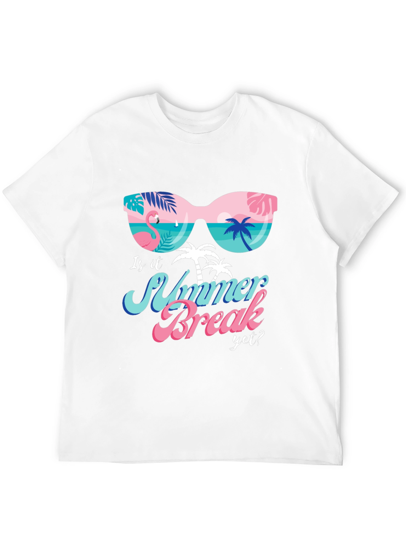Summer Break Graphic T-Shirt - Tropical Design