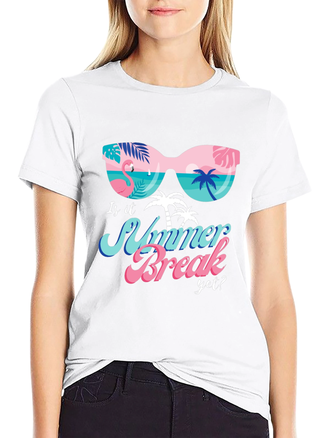 Summer Break Graphic T-Shirt - Tropical Design
