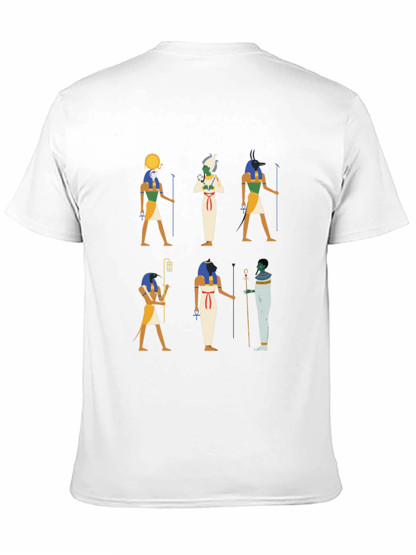 Egyptian Gods Graphic Print Black Tee
