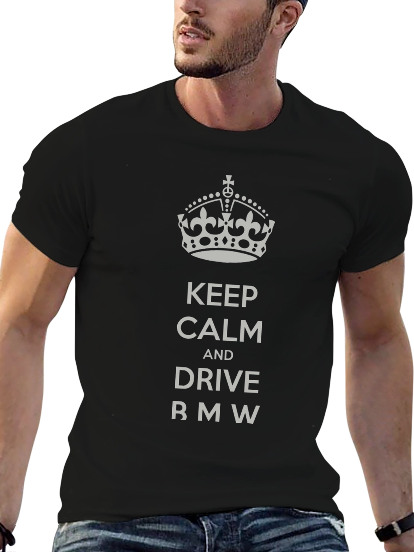 Keep Calm and Drive BMW Black T-Shirt