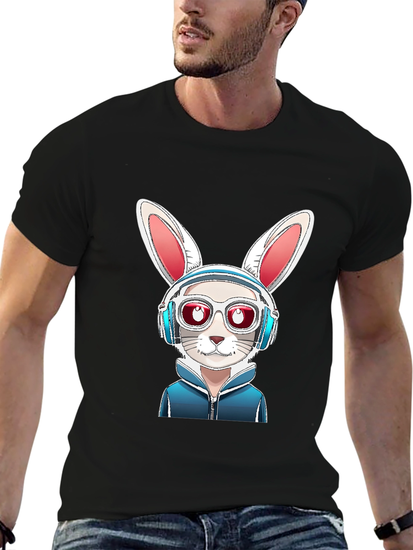 Cool Rabbit Graphic Tee - Urban Style