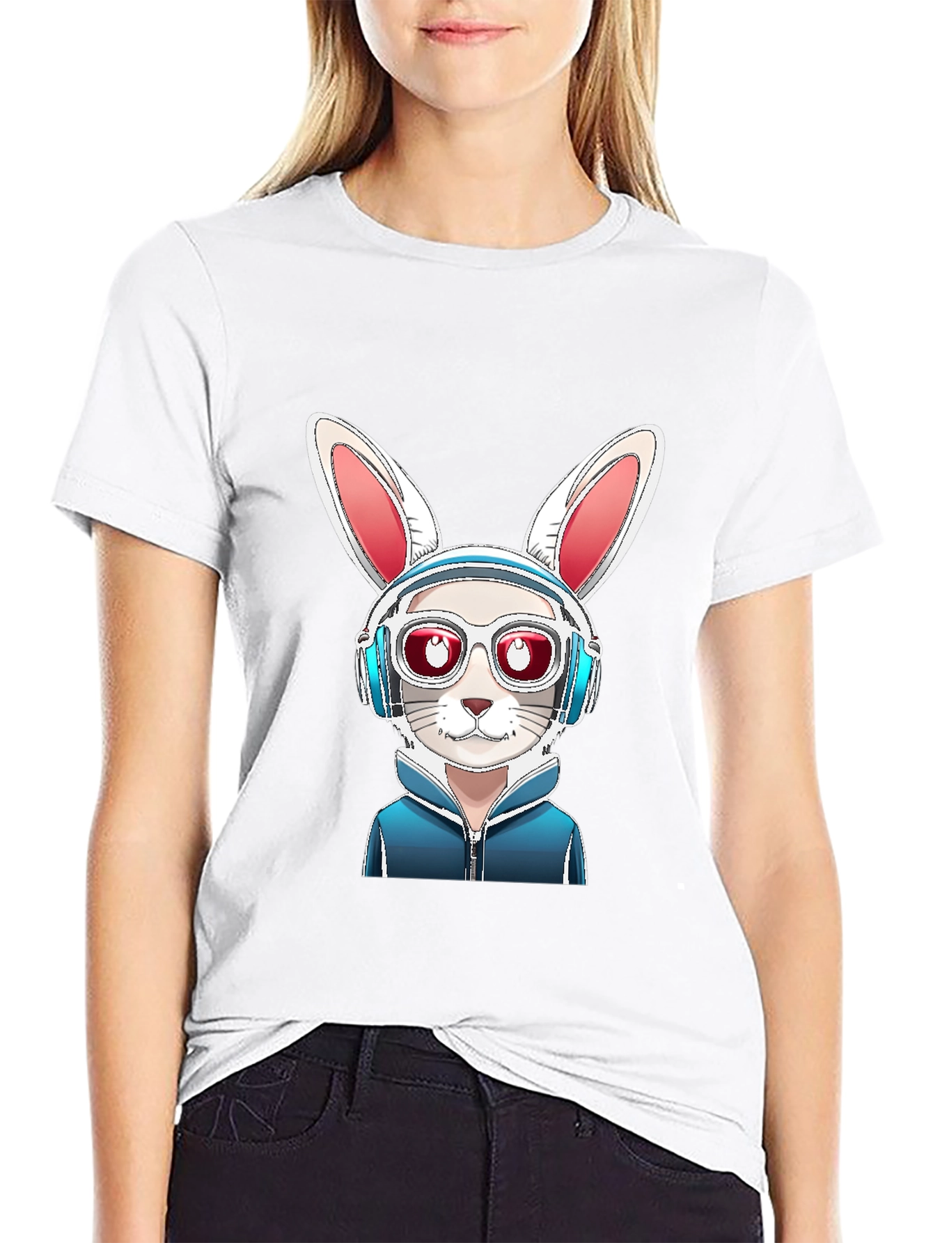 Cool Rabbit Graphic Tee - Urban Style
