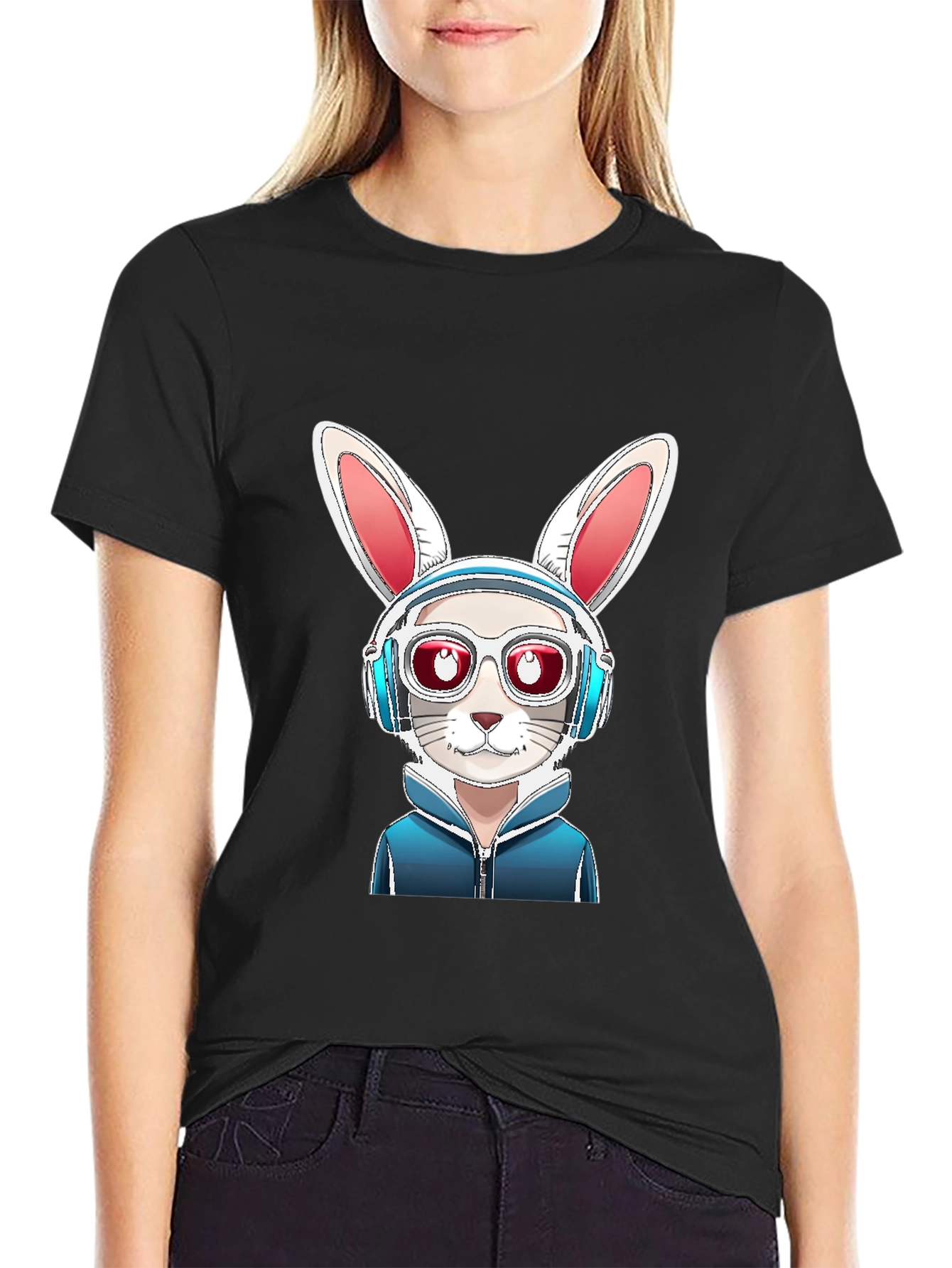 Cool Rabbit Graphic Tee - Urban Style