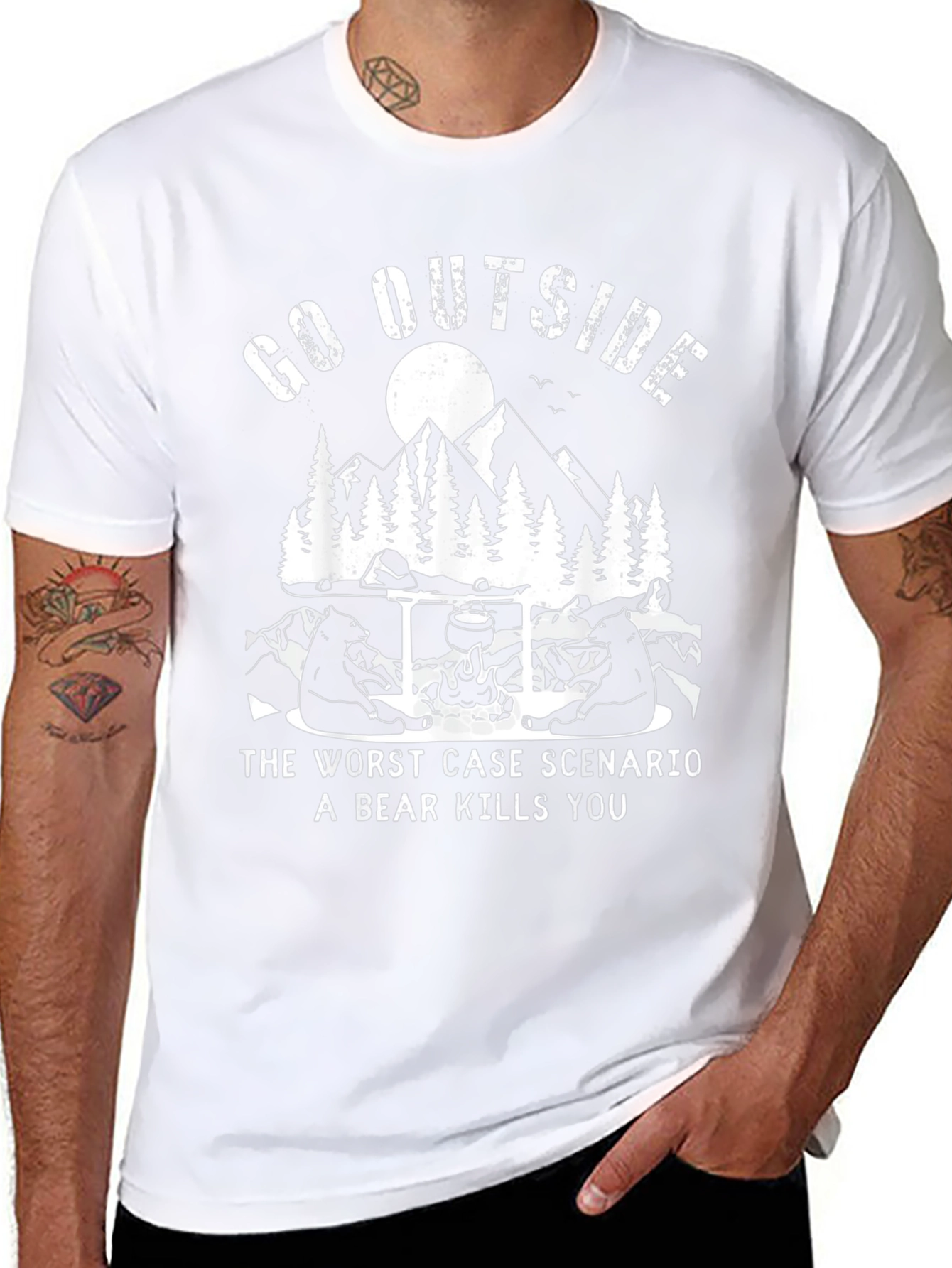 Go Outside Bear T-Shirt