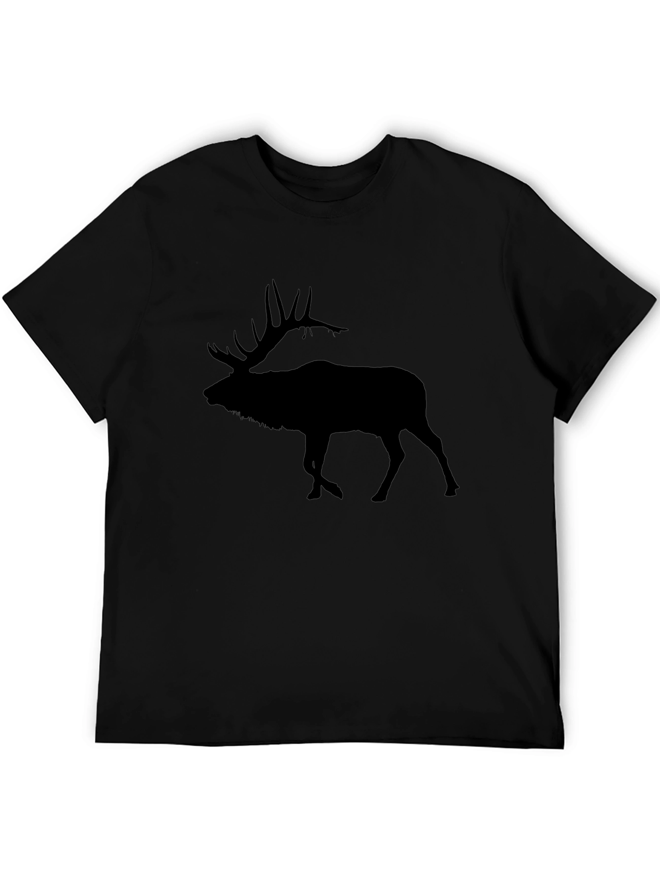 Elk Silhouette Black T-Shirt