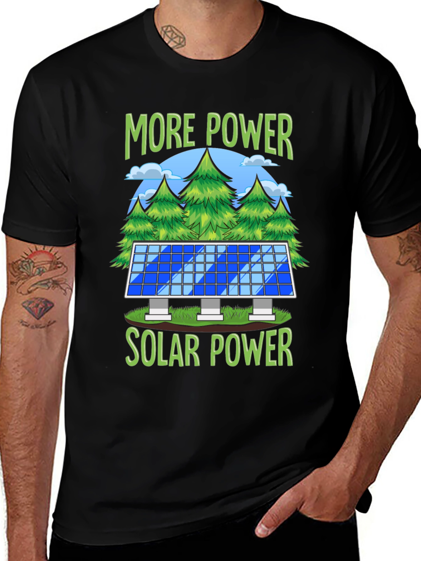 More Power Solar Power Graphic T-Shirt