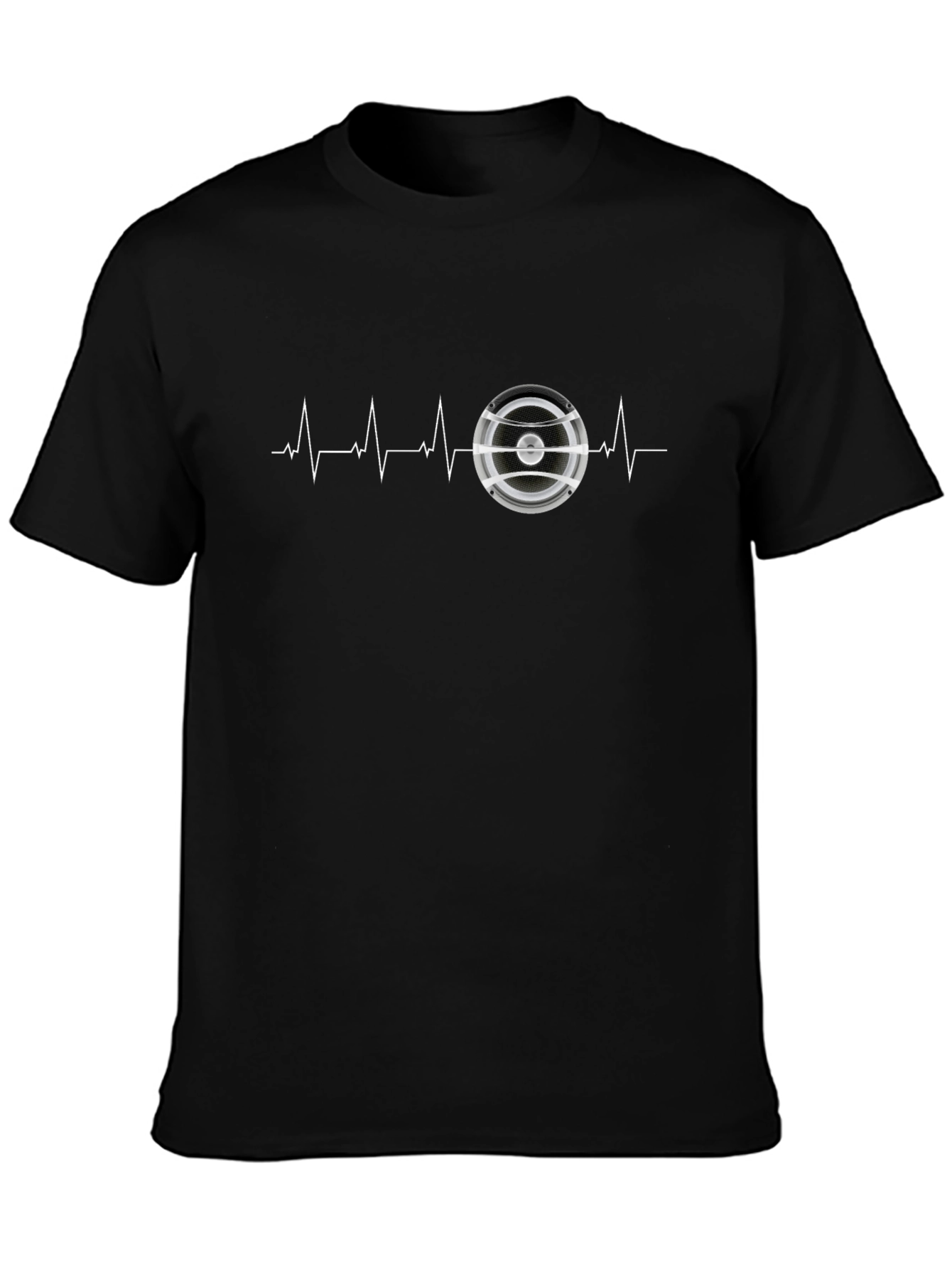 Speaker Heartbeat Graphic Black T-Shirt