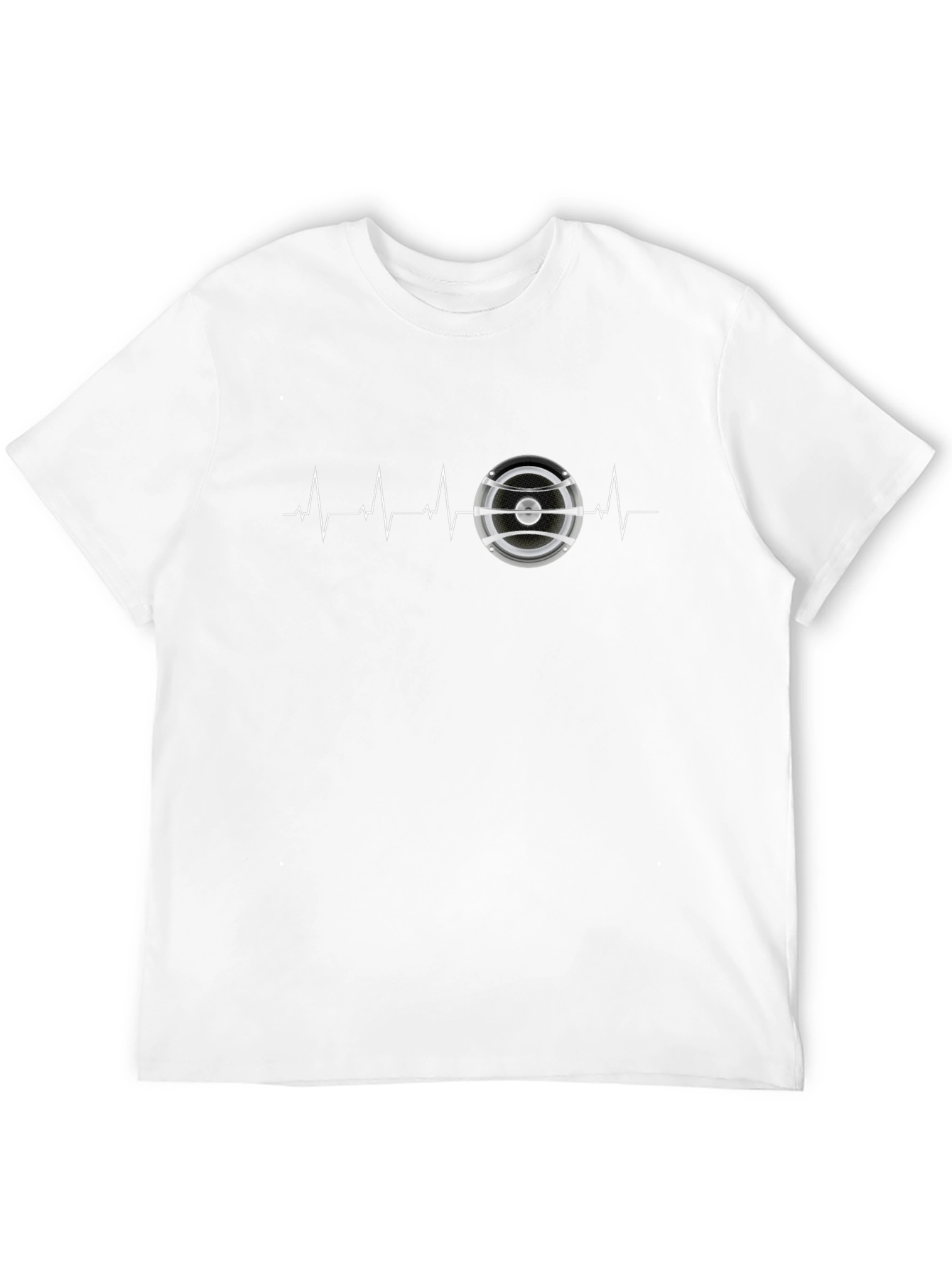 Speaker Heartbeat Graphic Black T-Shirt