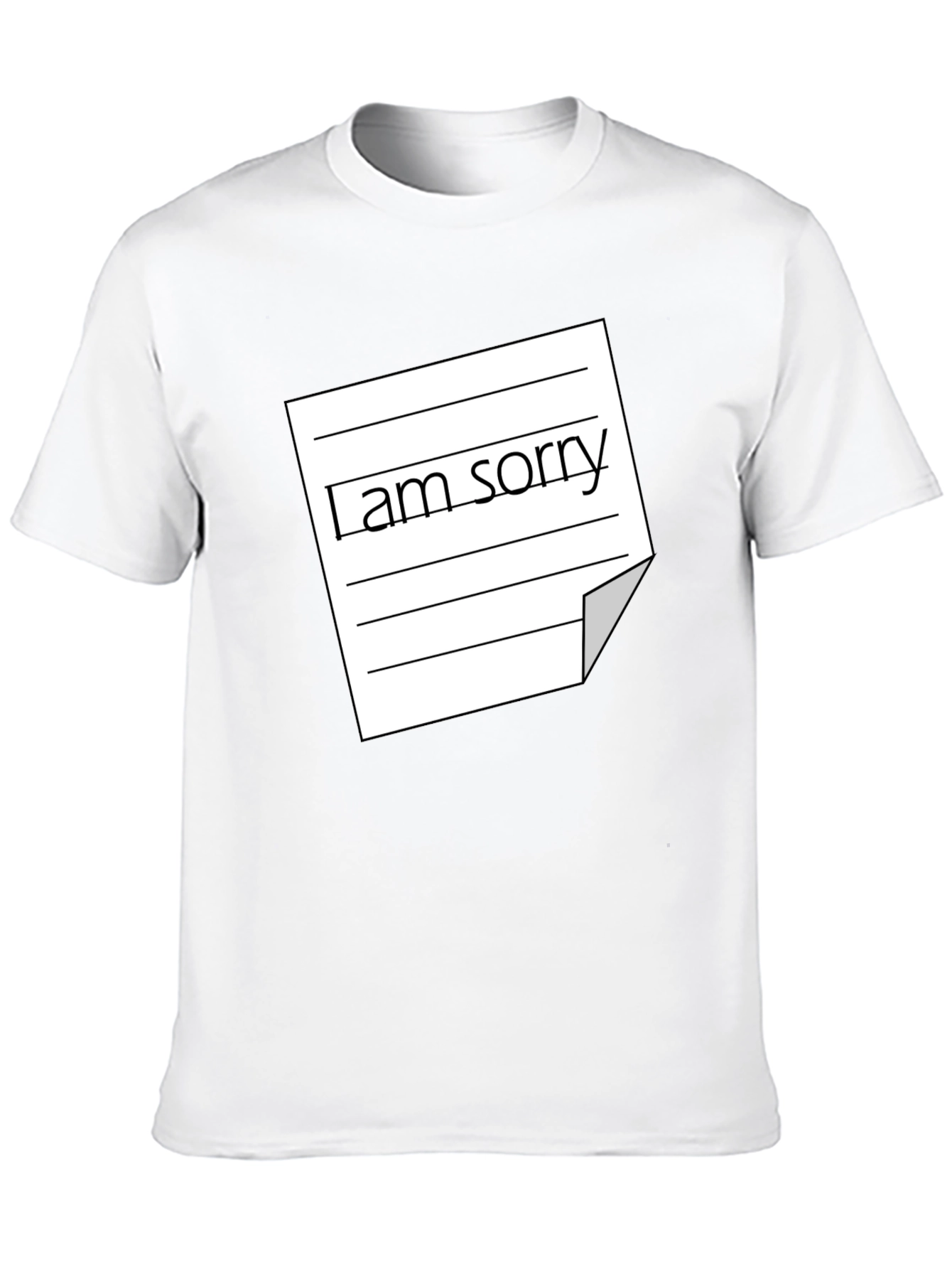 Mens I Am Sorry Graphic Tee - Black