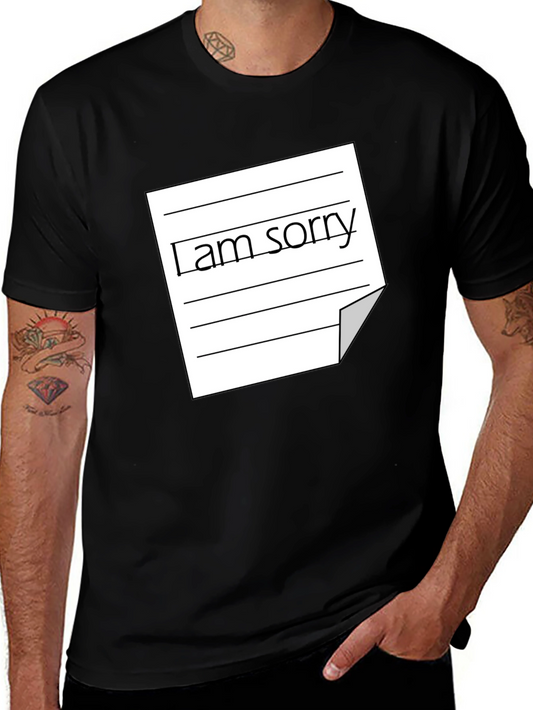 Mens I Am Sorry Graphic Tee - Black