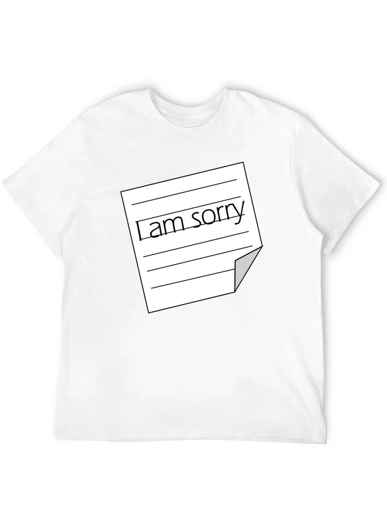 Mens I Am Sorry Graphic Tee - Black