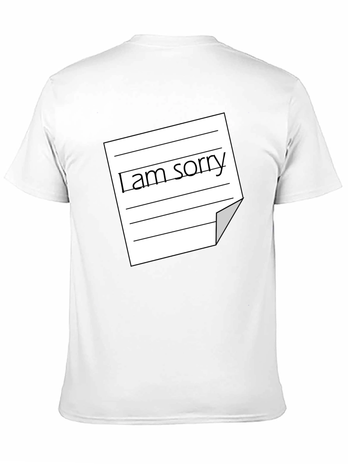Mens I Am Sorry Graphic Tee - Black