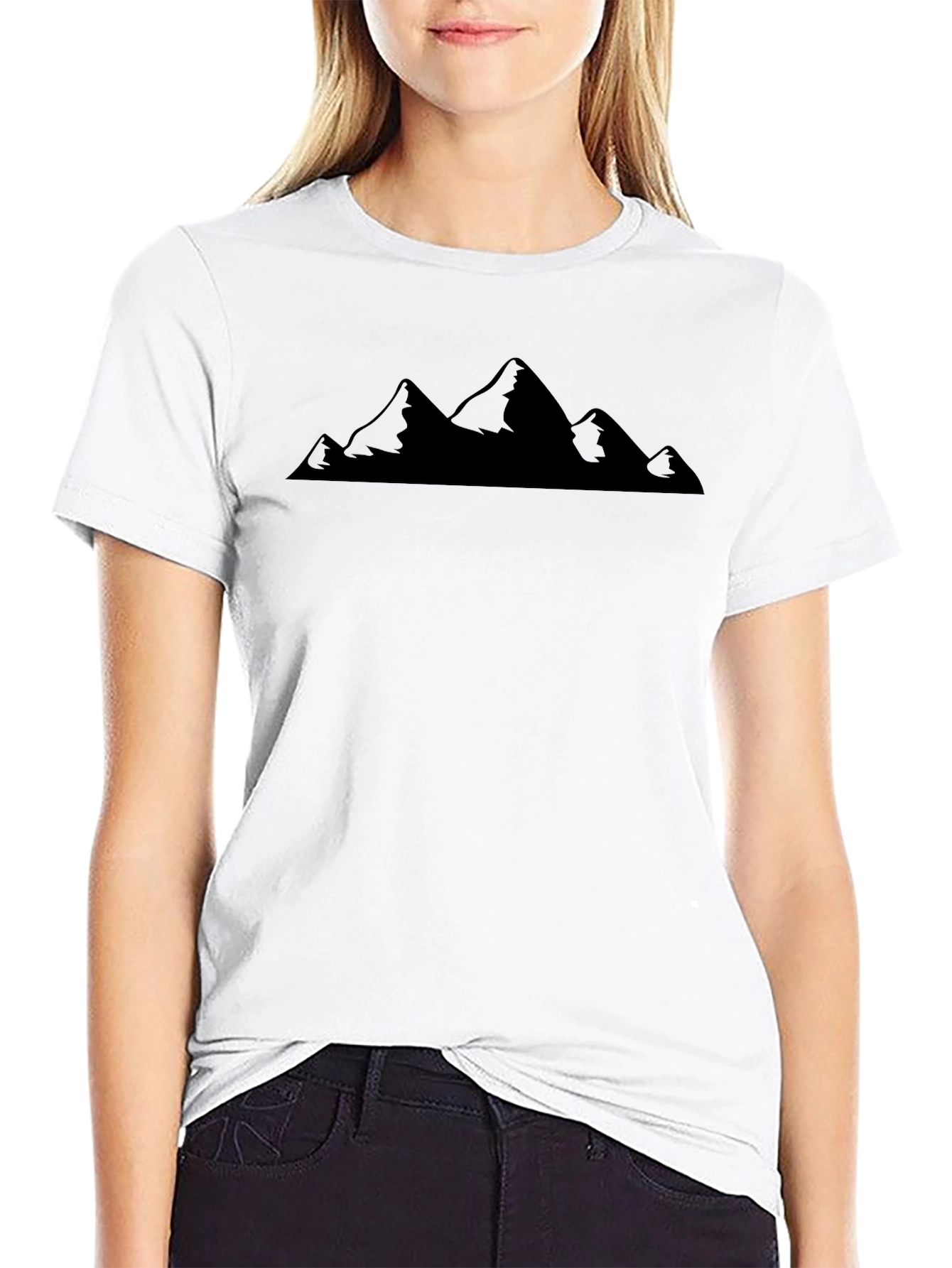 Mountain Silhouette Black T-Shirt