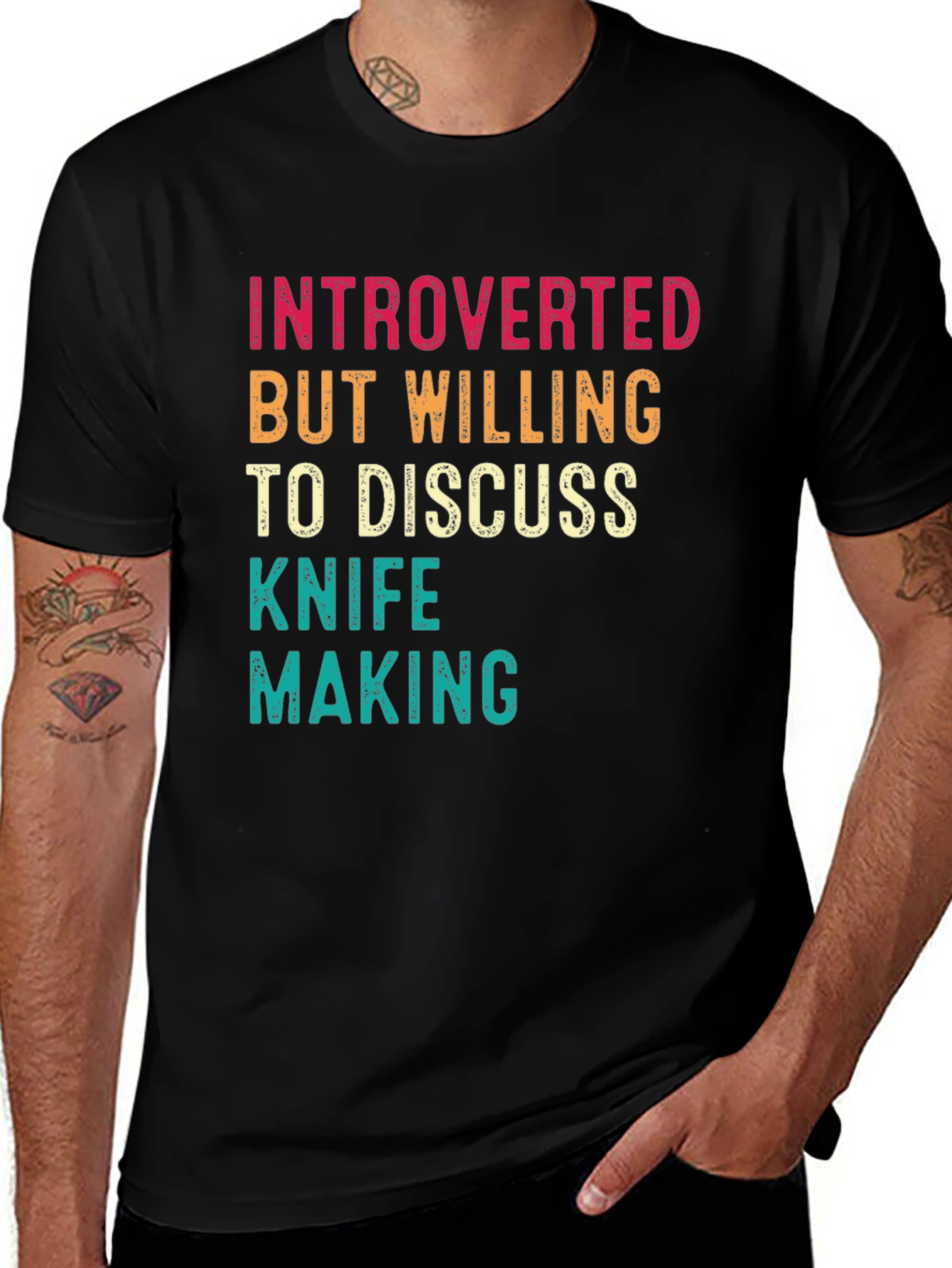 Introverted Knife Making Graphic Tee