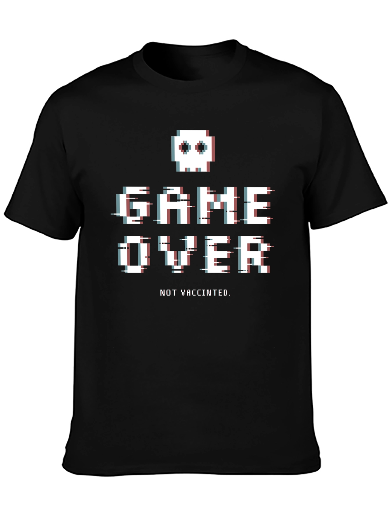 Game Over Not Vaccinated Pixel Art T-Shirt