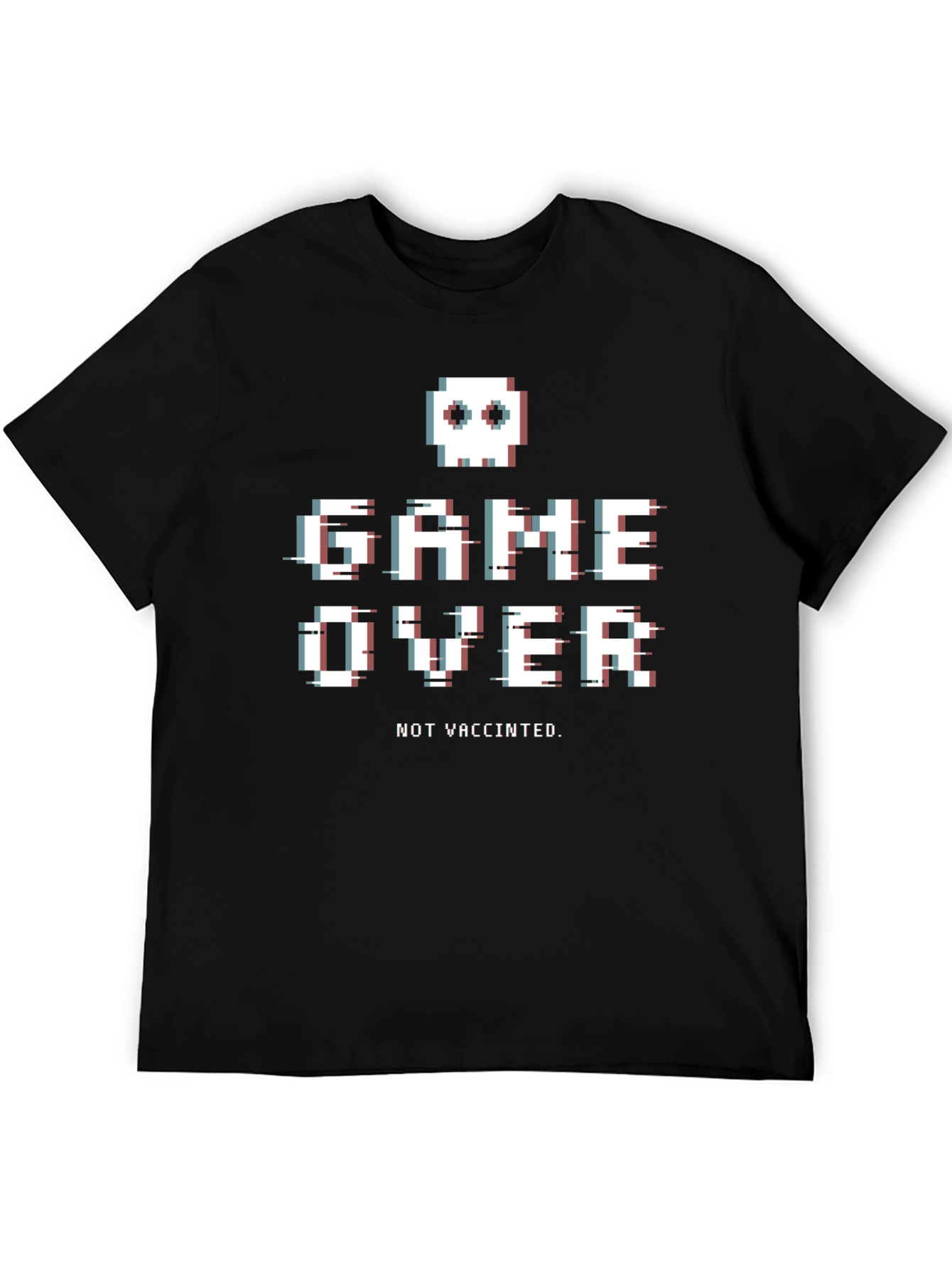 Game Over Not Vaccinated Pixel Art T-Shirt