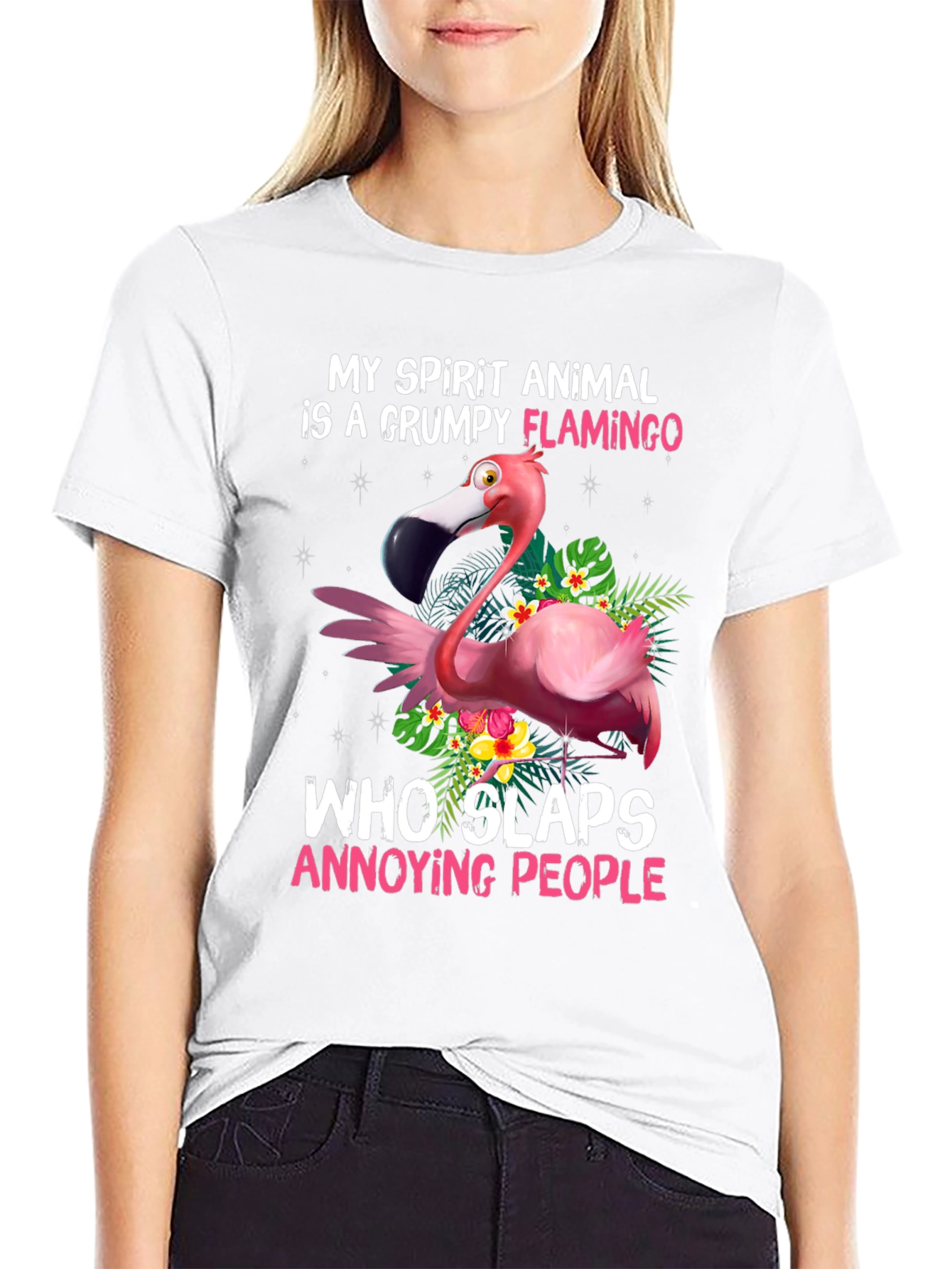 Grumpy Flamingo T-Shirt: My Spirit Animal Slaps!