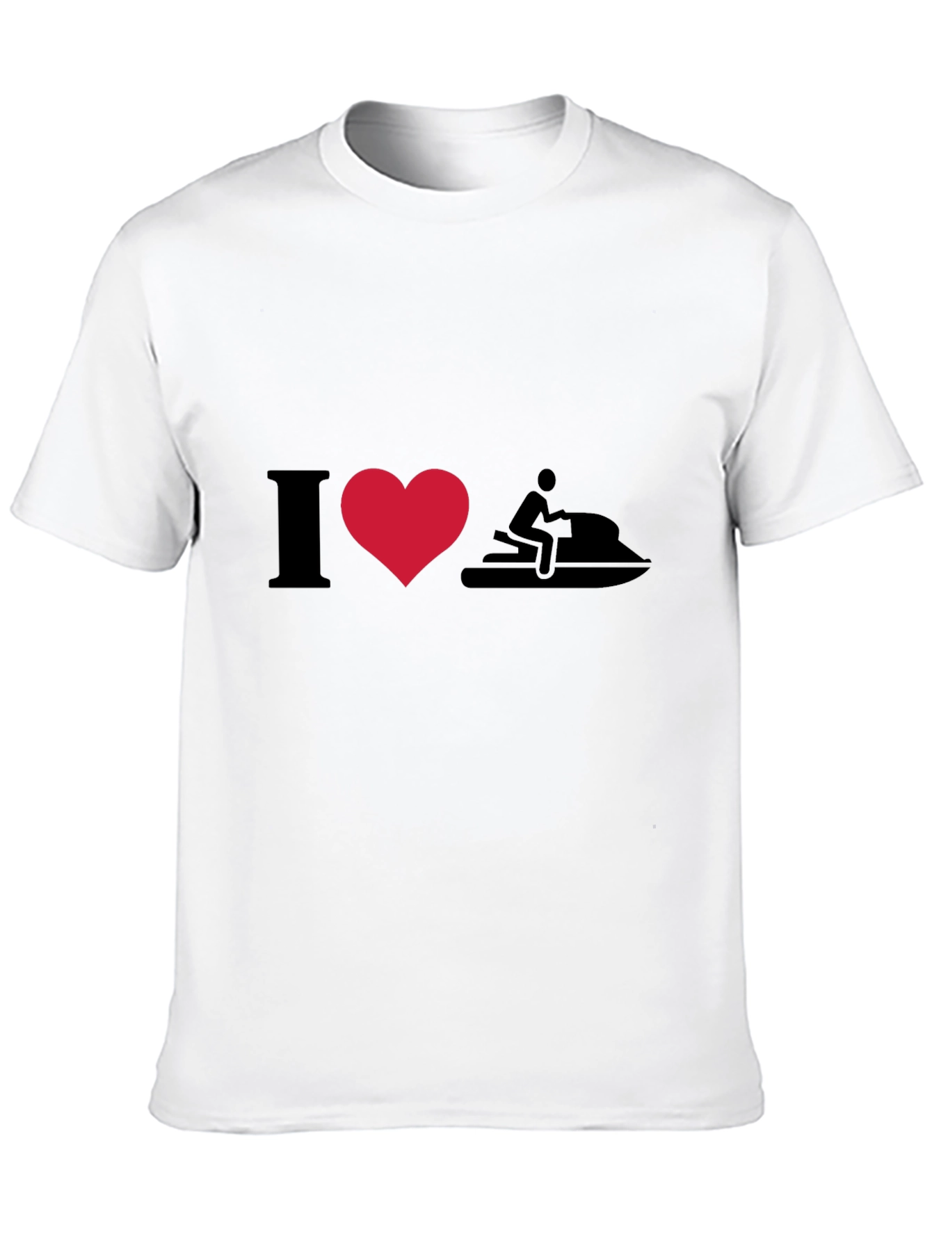 I Heart Jet Skiing T-Shirt - Black Cotton Tee