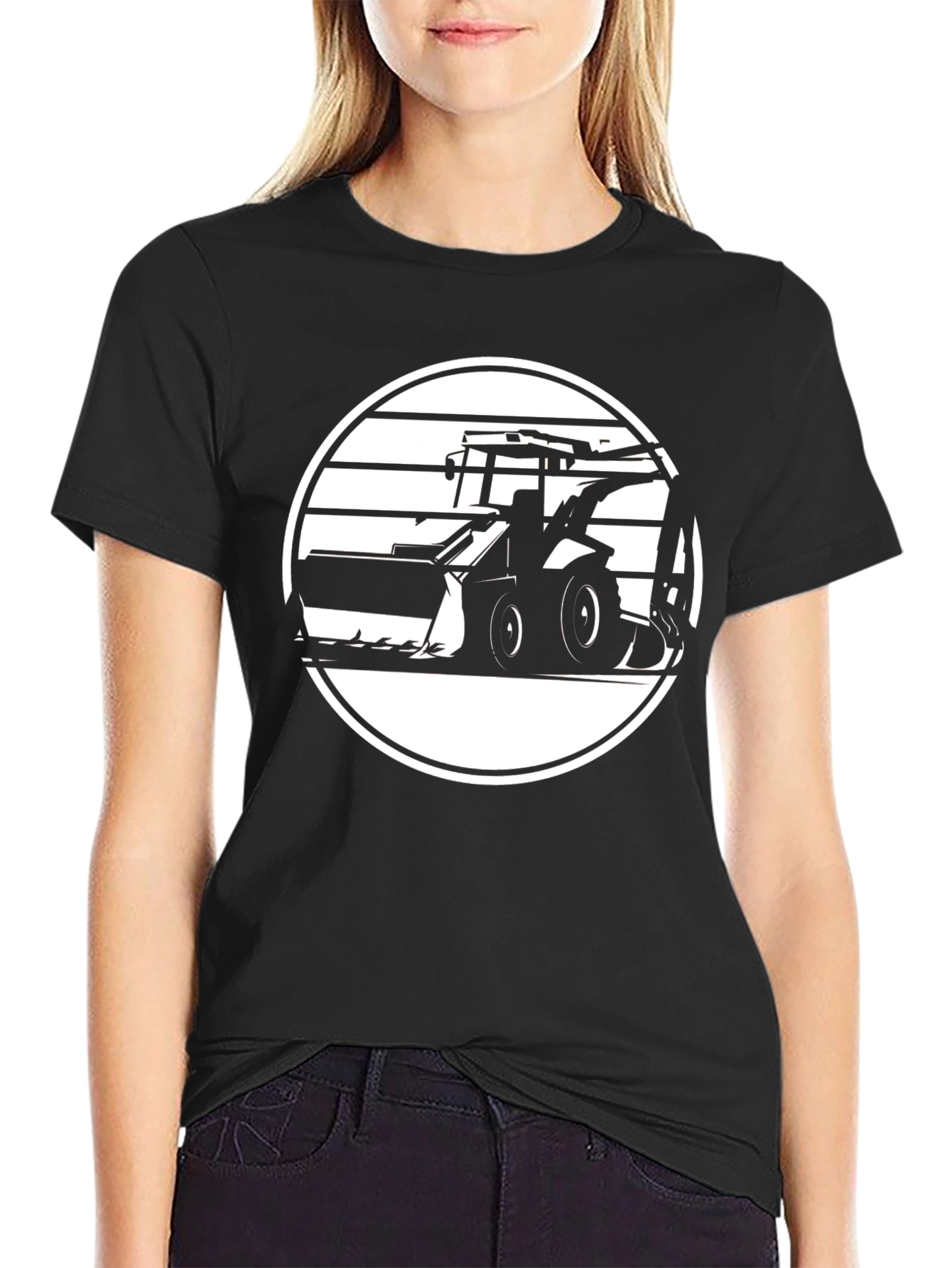 Black Bulldozer Graphic Tee