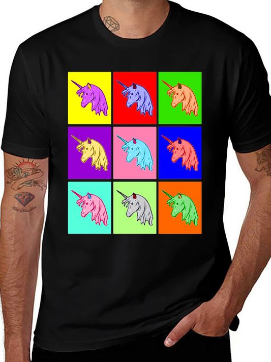 Unicorn Pop Art T-Shirt - Colorful Graphic Tee