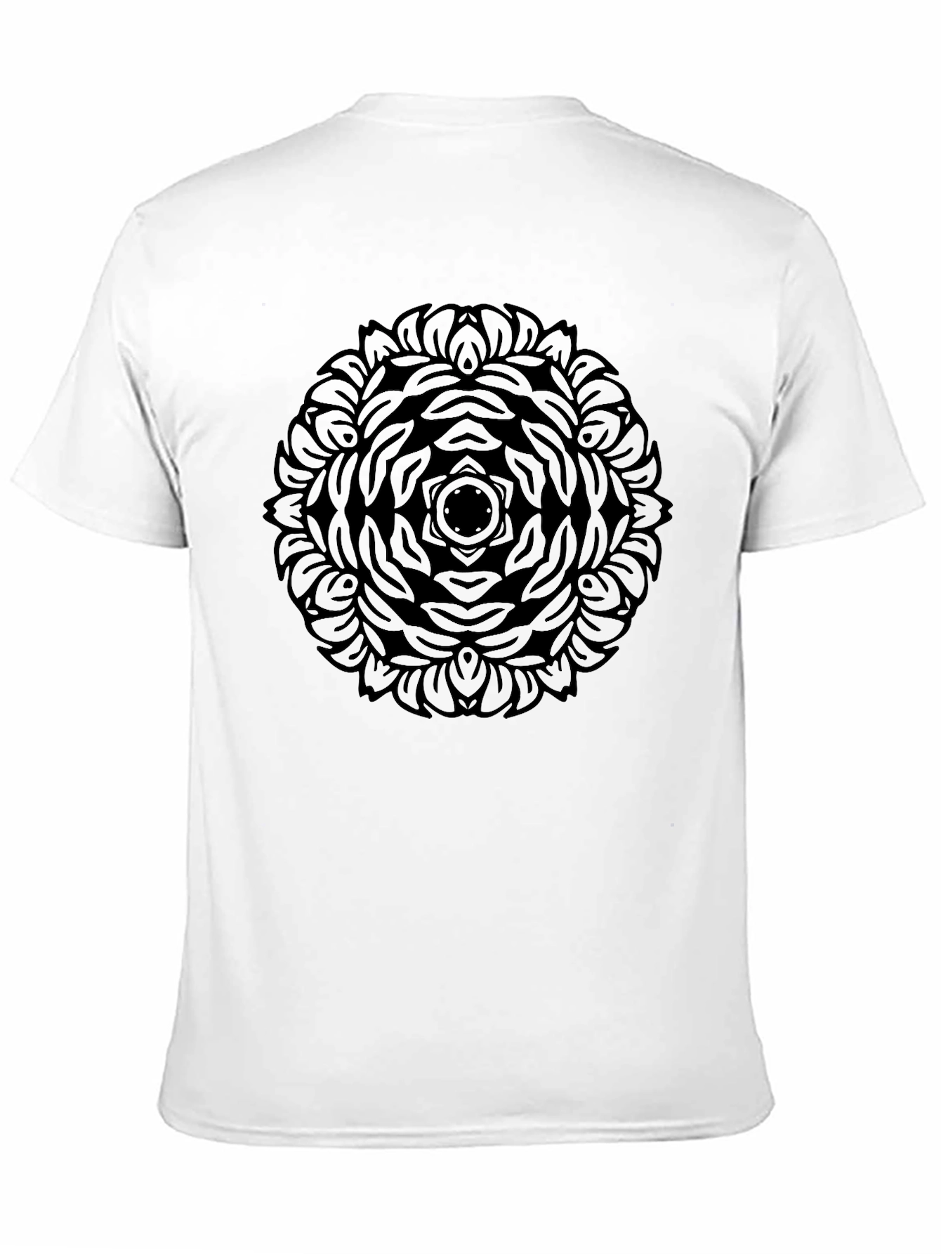 Black Mandala Print T-Shirt