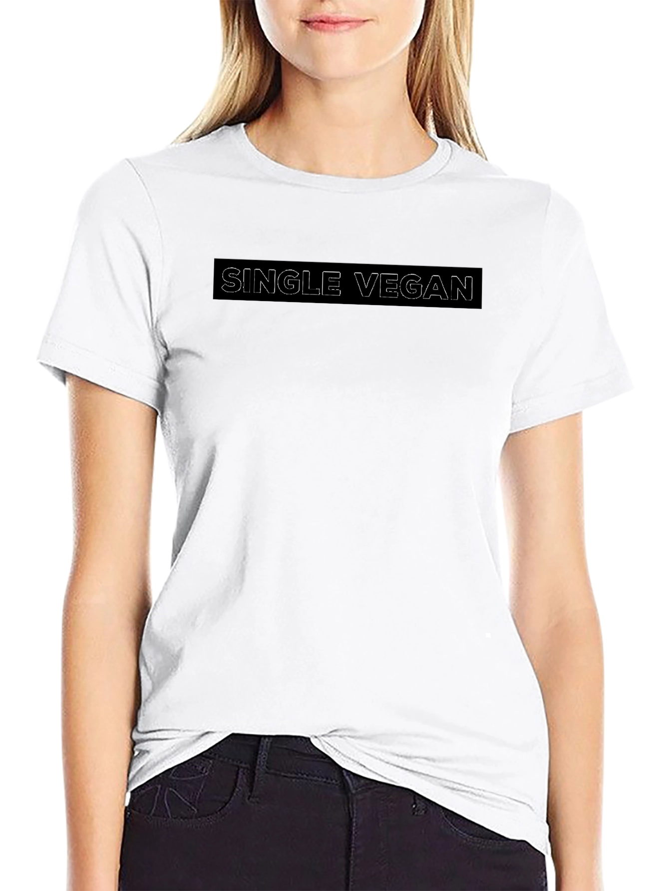 Single Vegan Black T-Shirt