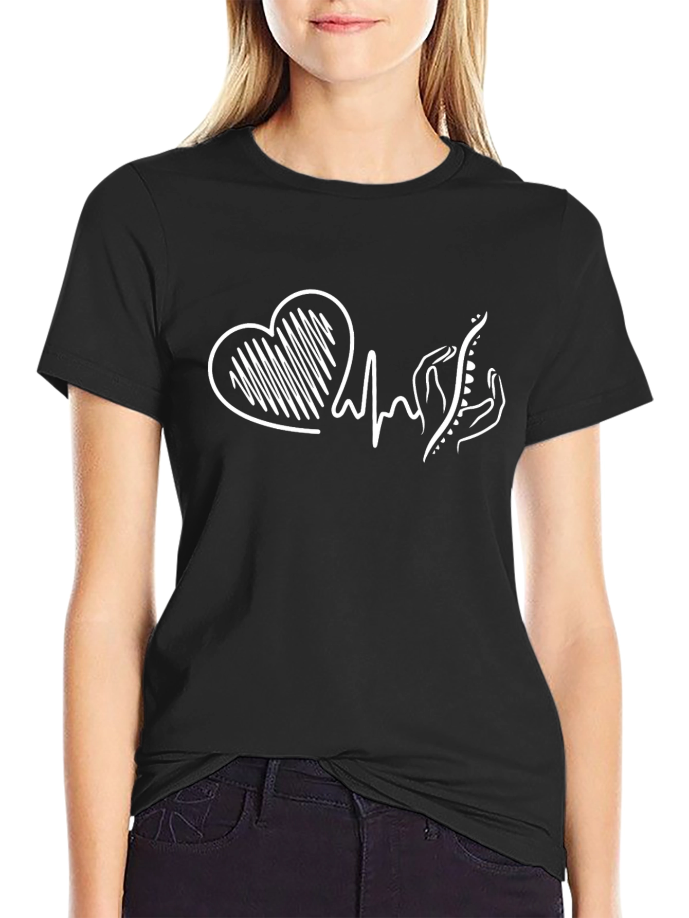 Chiropractor Heartbeat T-Shirt - Spine Care Love