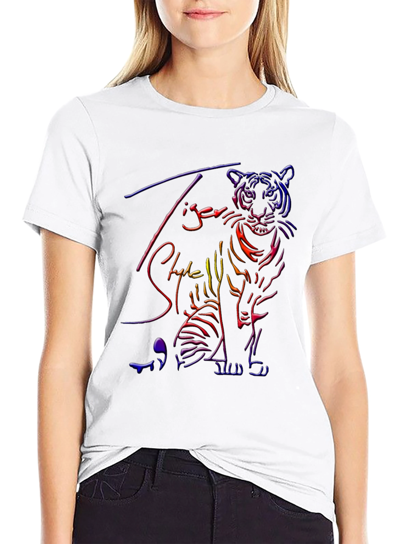 Neon Tiger Graphic T-Shirt - Cool Style