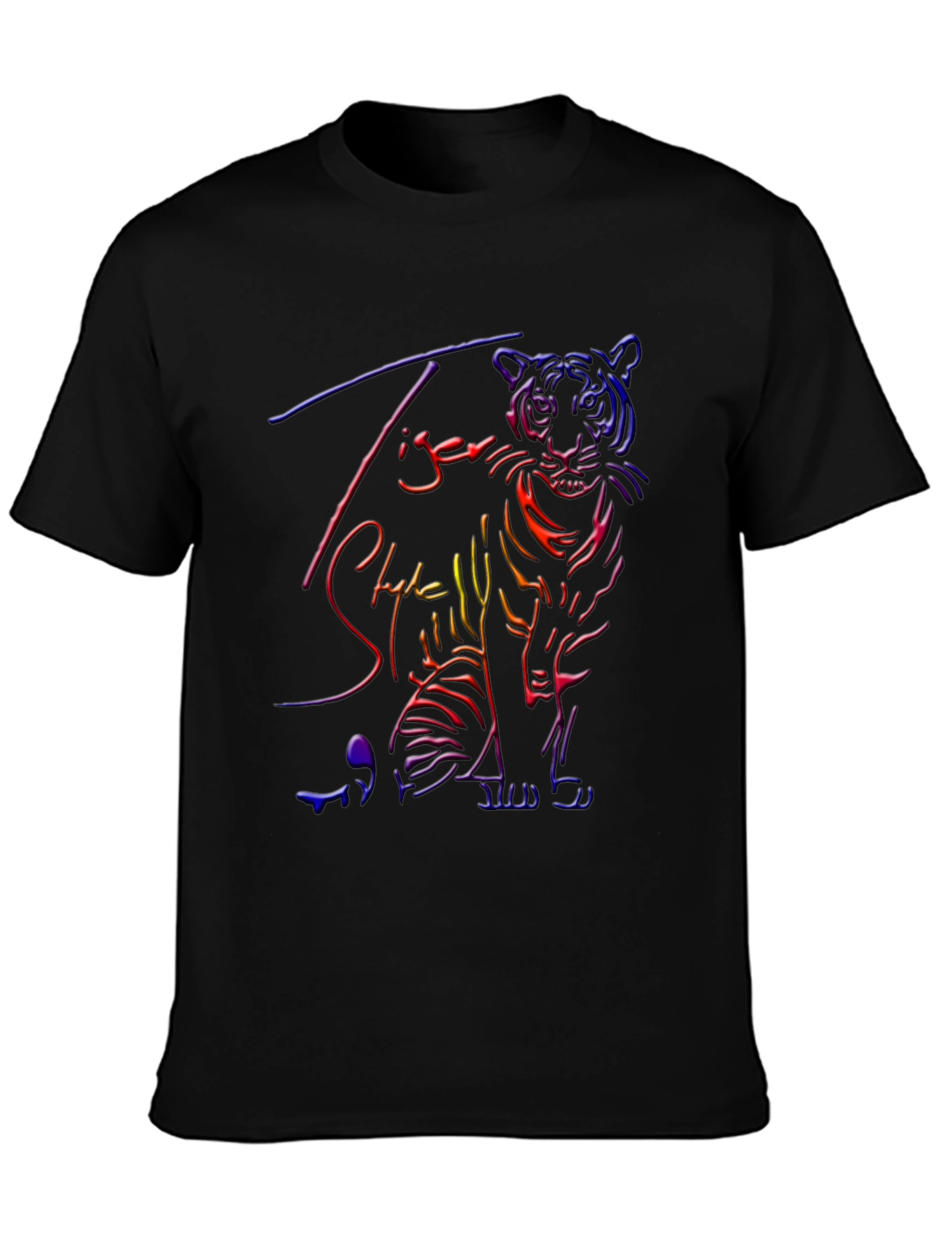 Neon Tiger Graphic T-Shirt - Cool Style