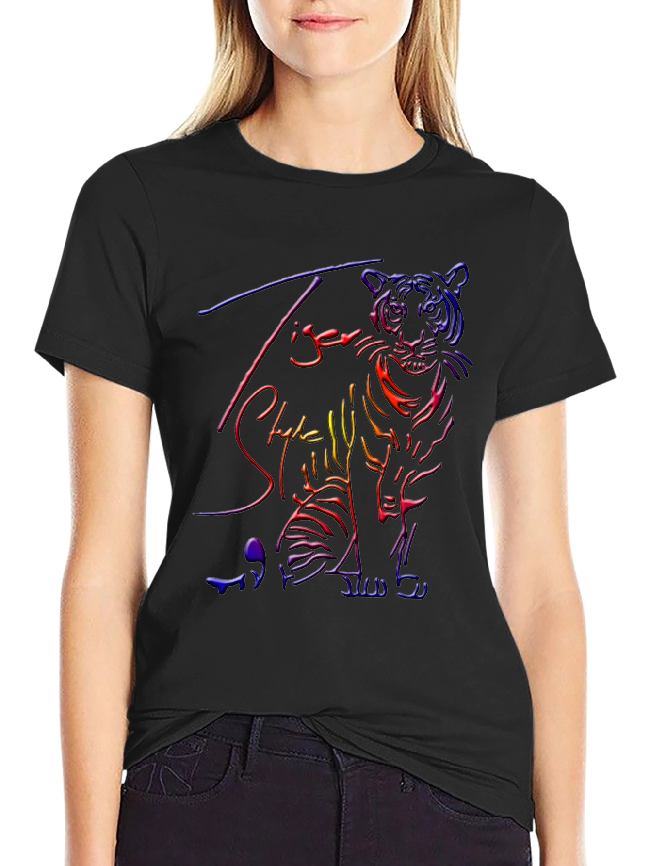 Neon Tiger Graphic T-Shirt - Cool Style