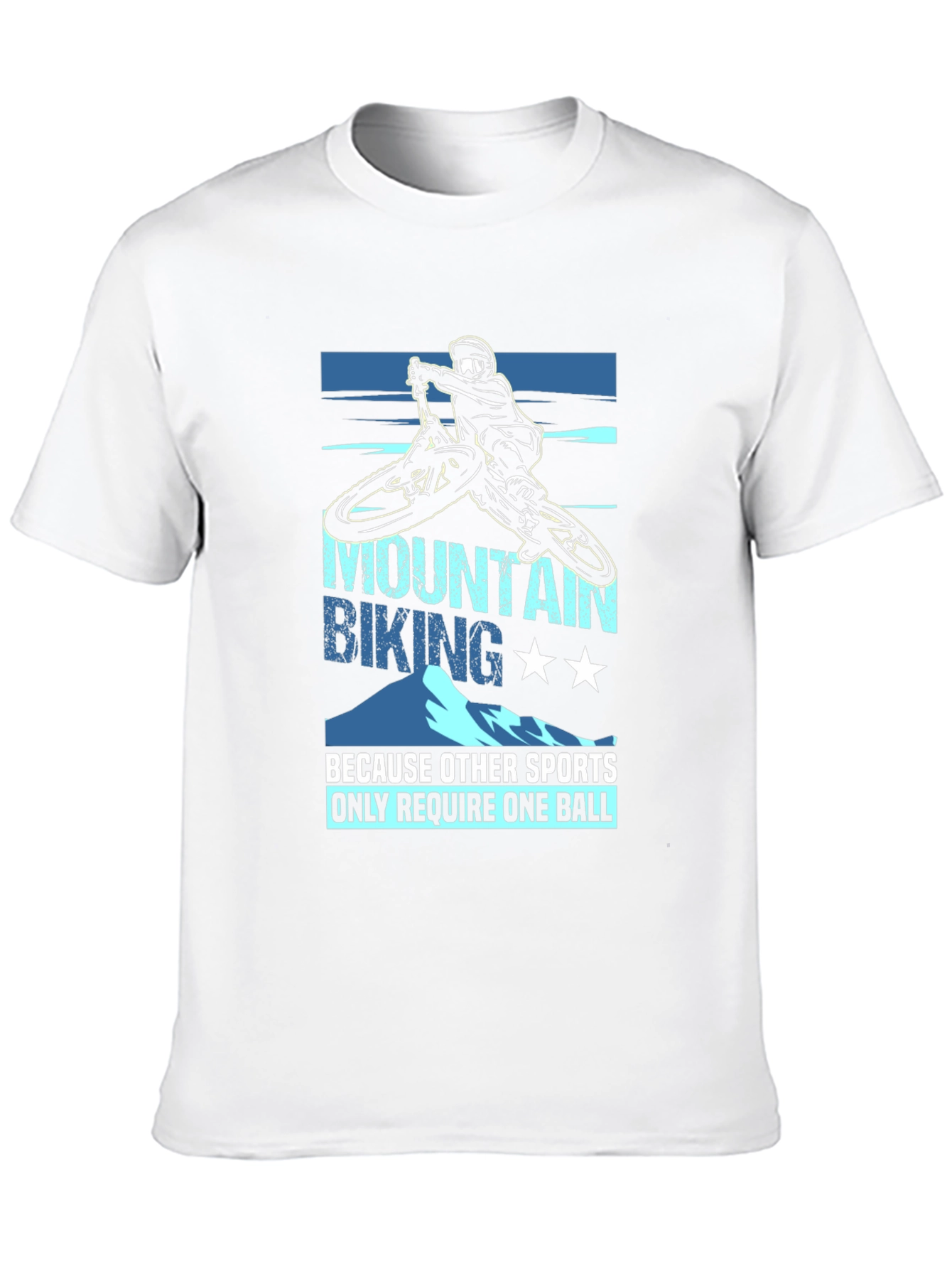 Mountain Biking T-Shirt: Only Need Two Balls!