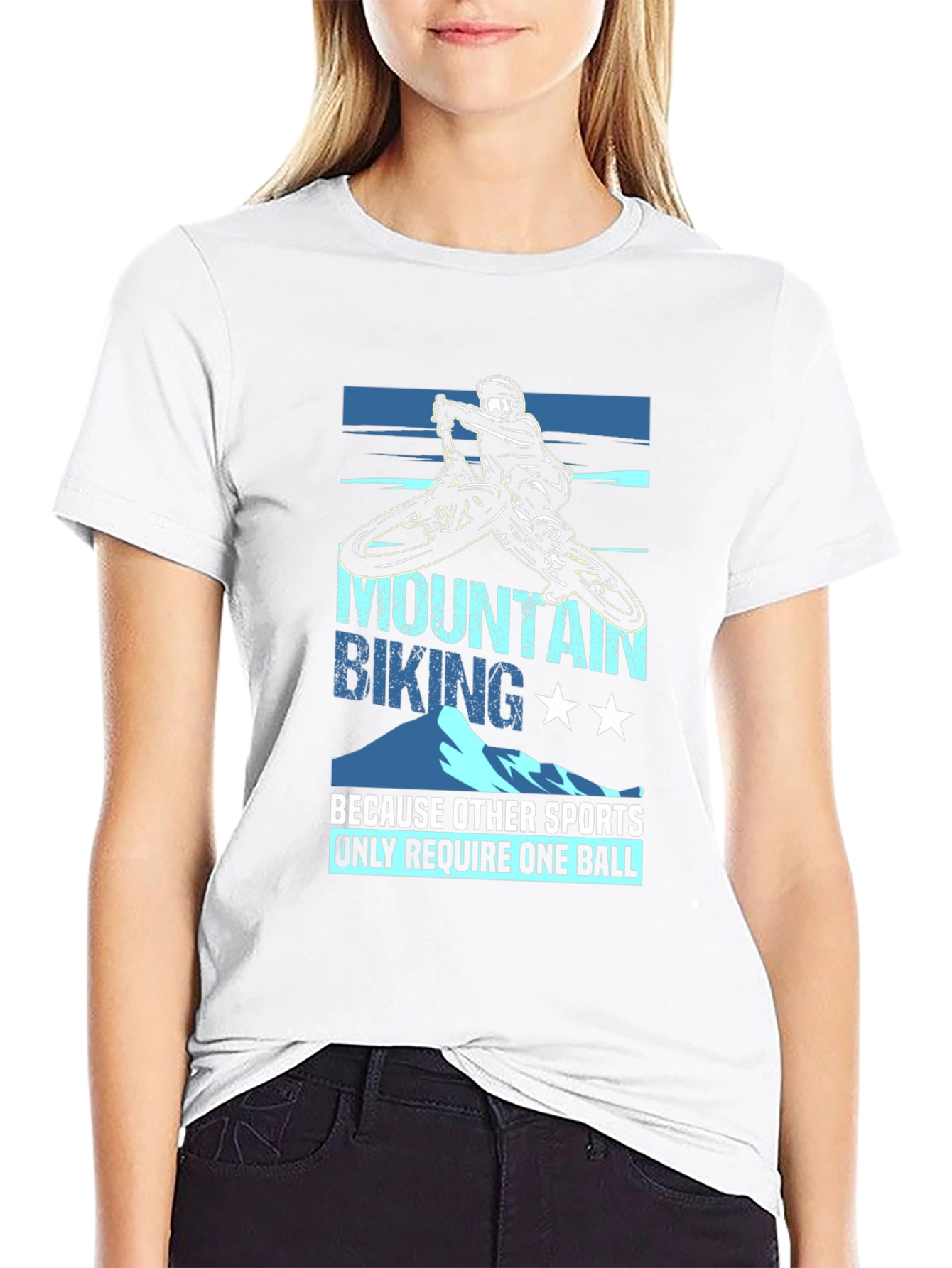 Mountain Biking T-Shirt: Only Need Two Balls!
