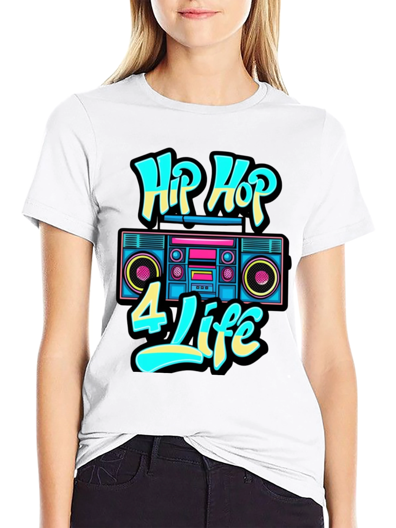 Retro Hip Hop 4 Life Graphic Tee