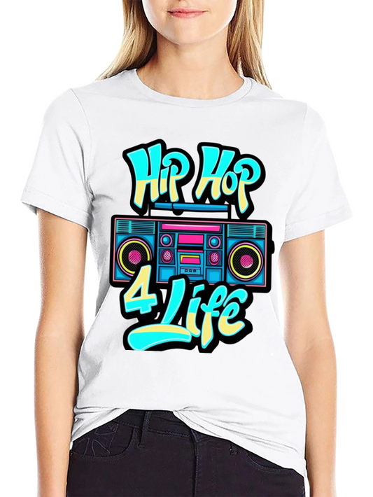 Retro Hip Hop 4 Life Graphic Tee