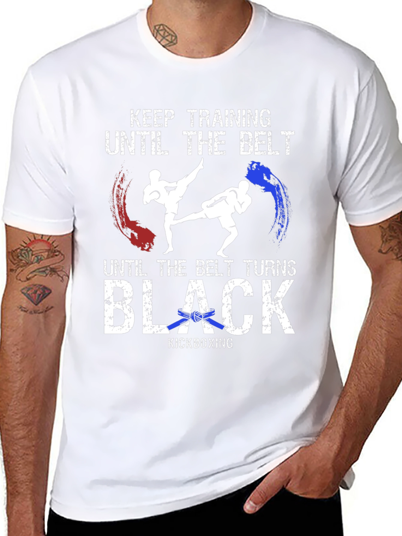 Kickboxing Training T-Shirt - Until the Belt Turns Black