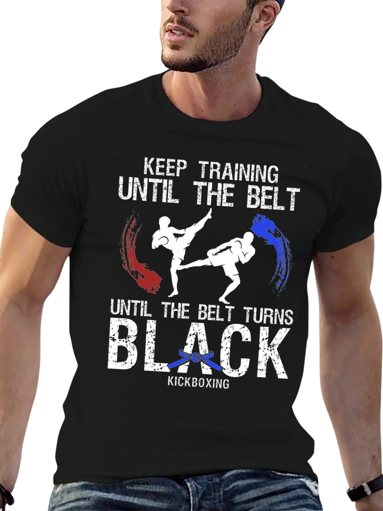 Kickboxing Training T-Shirt - Until the Belt Turns Black