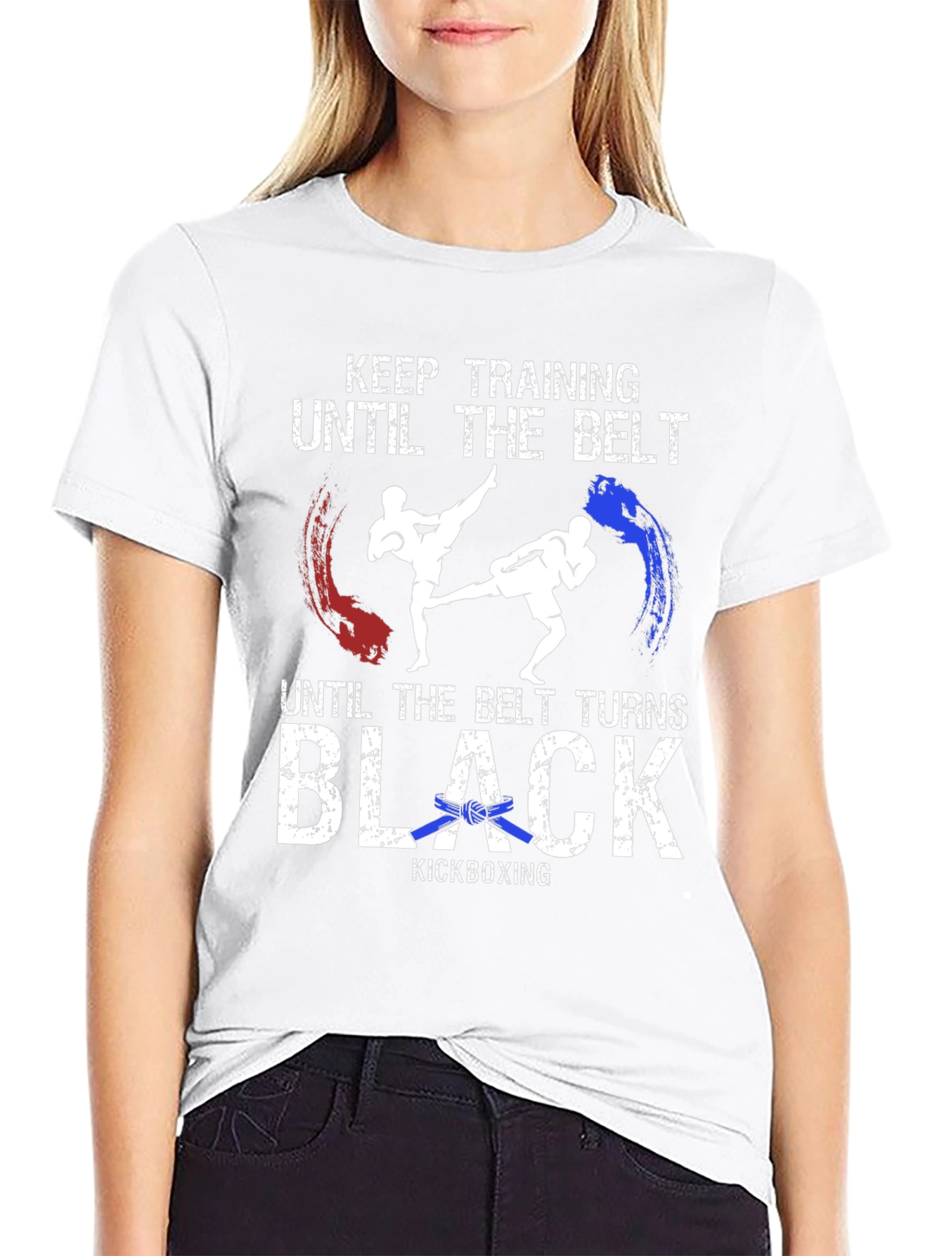 Kickboxing Training T-Shirt - Until the Belt Turns Black