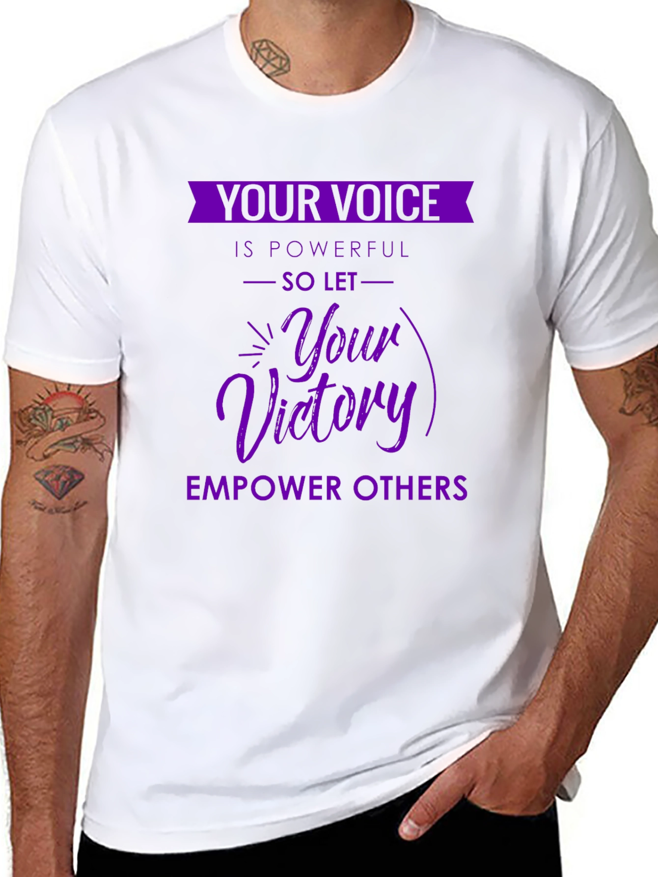 Empowering Purple Graphic T-Shirt