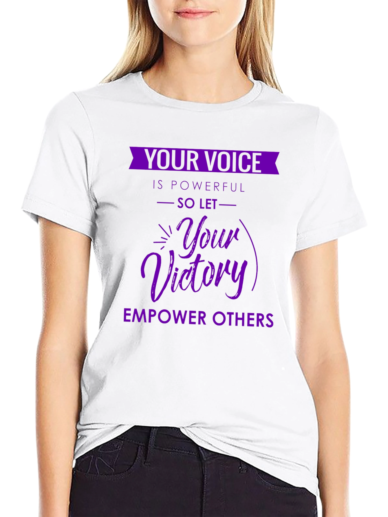 Empowering Purple Graphic T-Shirt